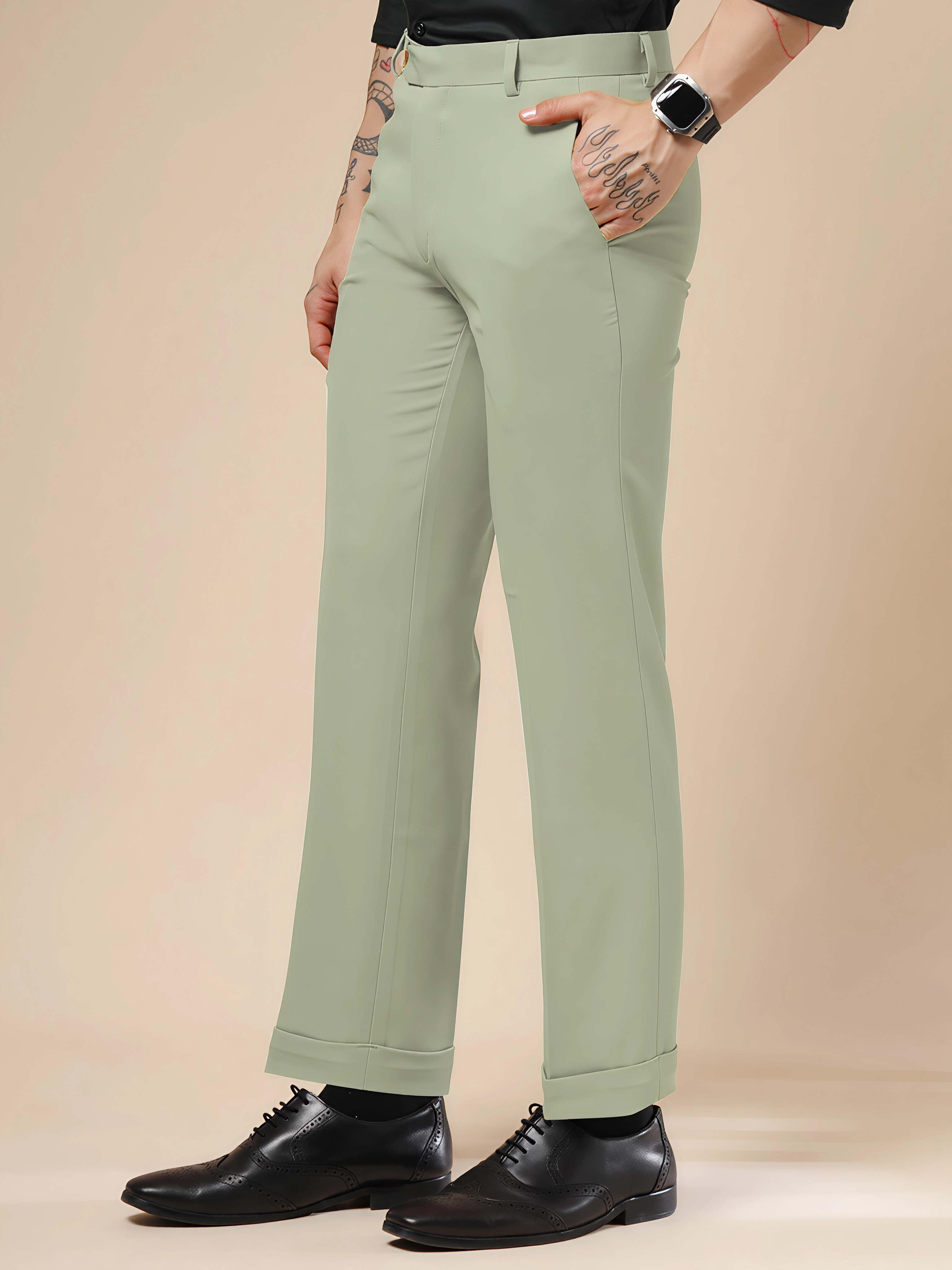 Lime Men Formal Pants by ITALIAN VEGA®