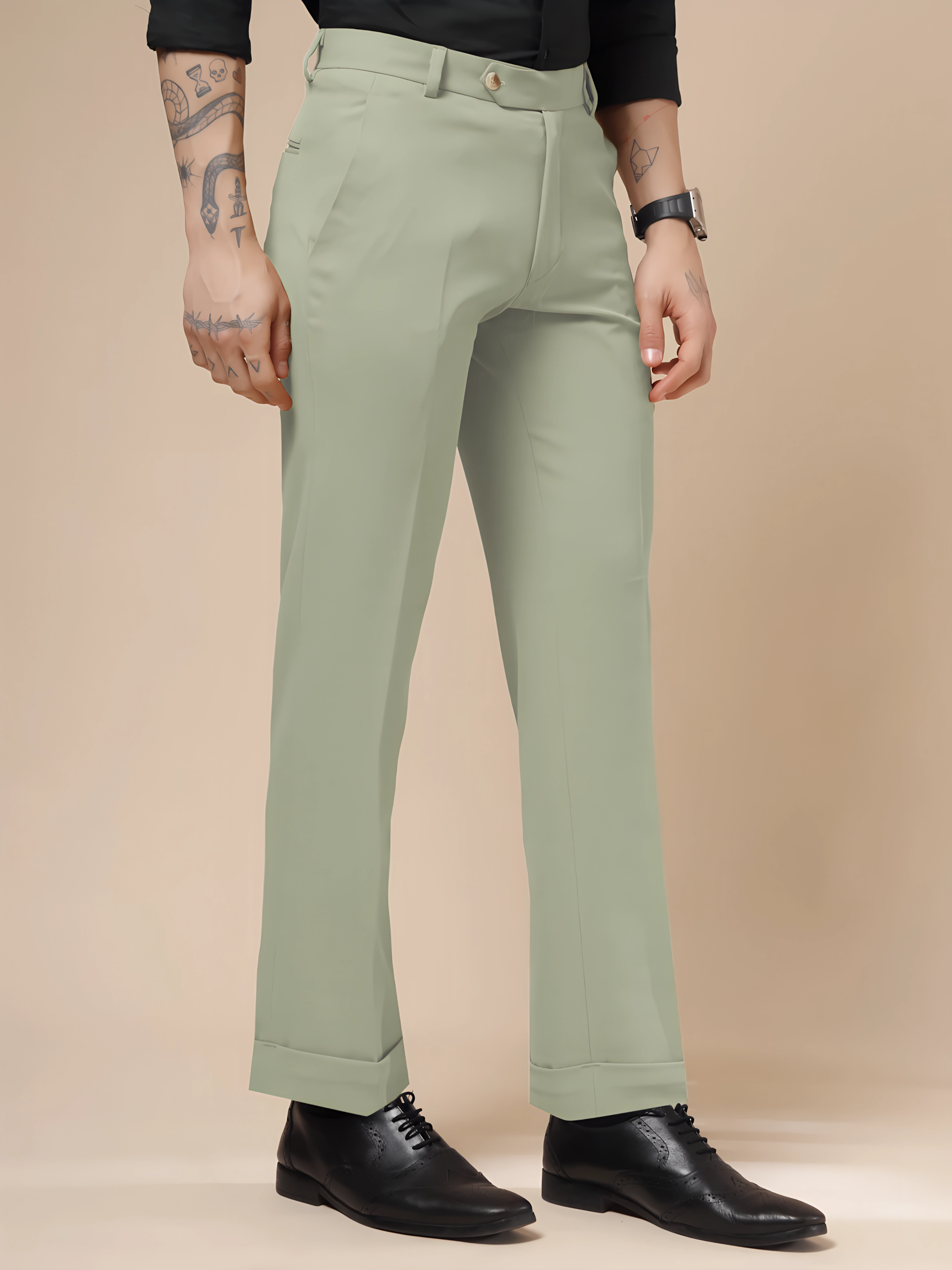 Lime Men Formal Pants by ITALIAN VEGA®