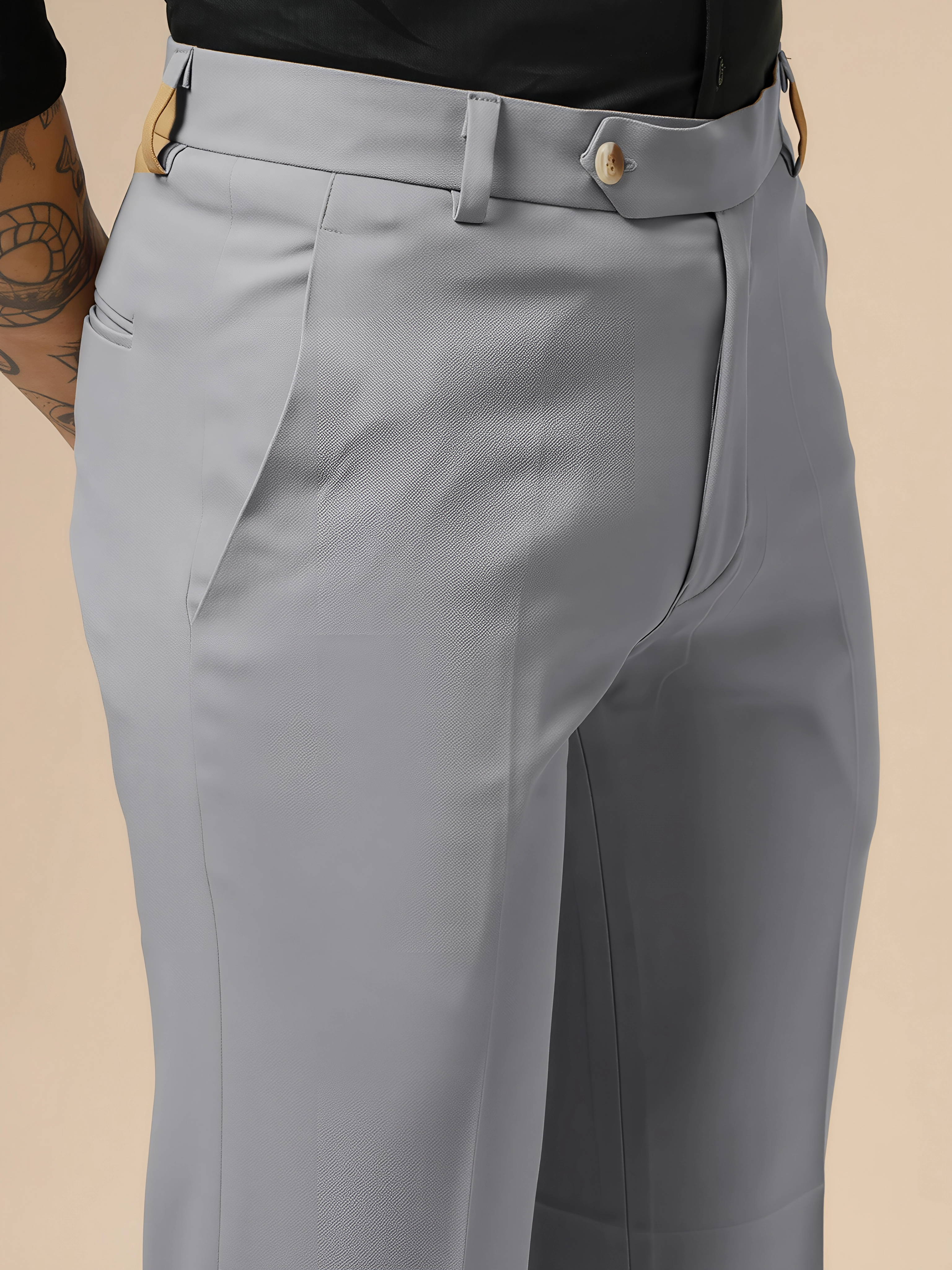 Ash Grey Men Formal Pants by ITALIAN VEGA®