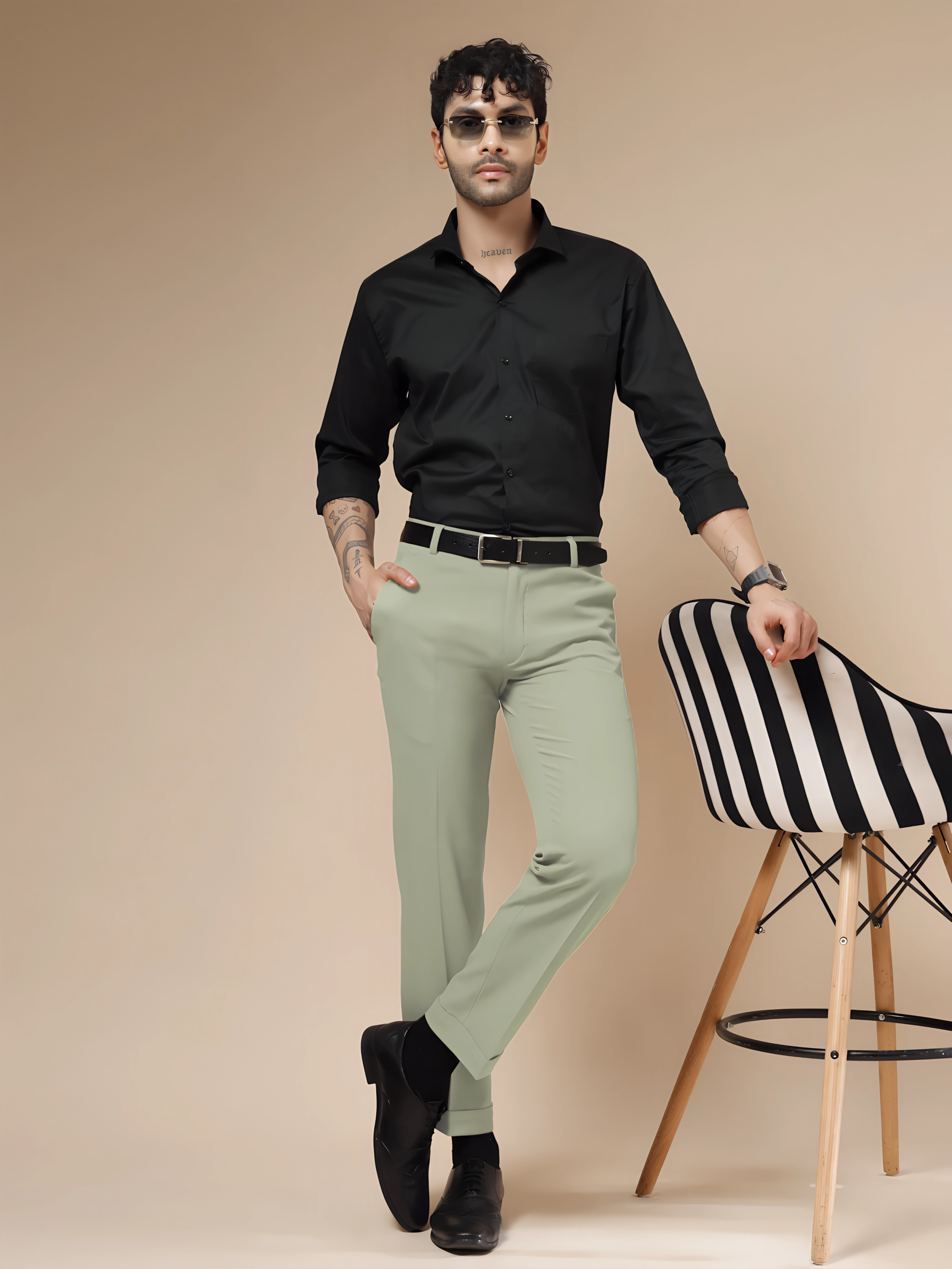 Lime Men Formal Pants by ITALIAN VEGA®