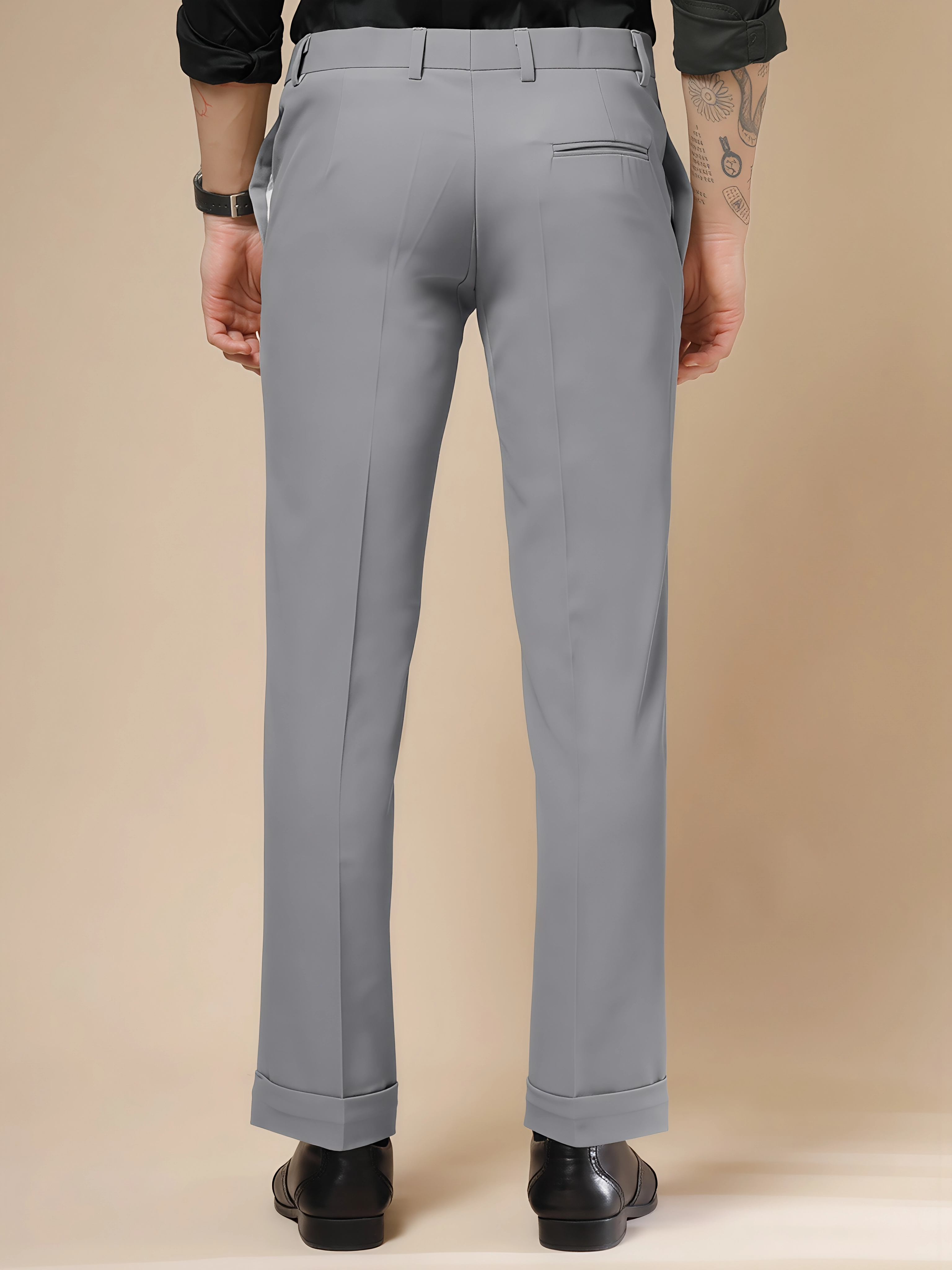 Ash Grey Men Formal Pants by ITALIAN VEGA®
