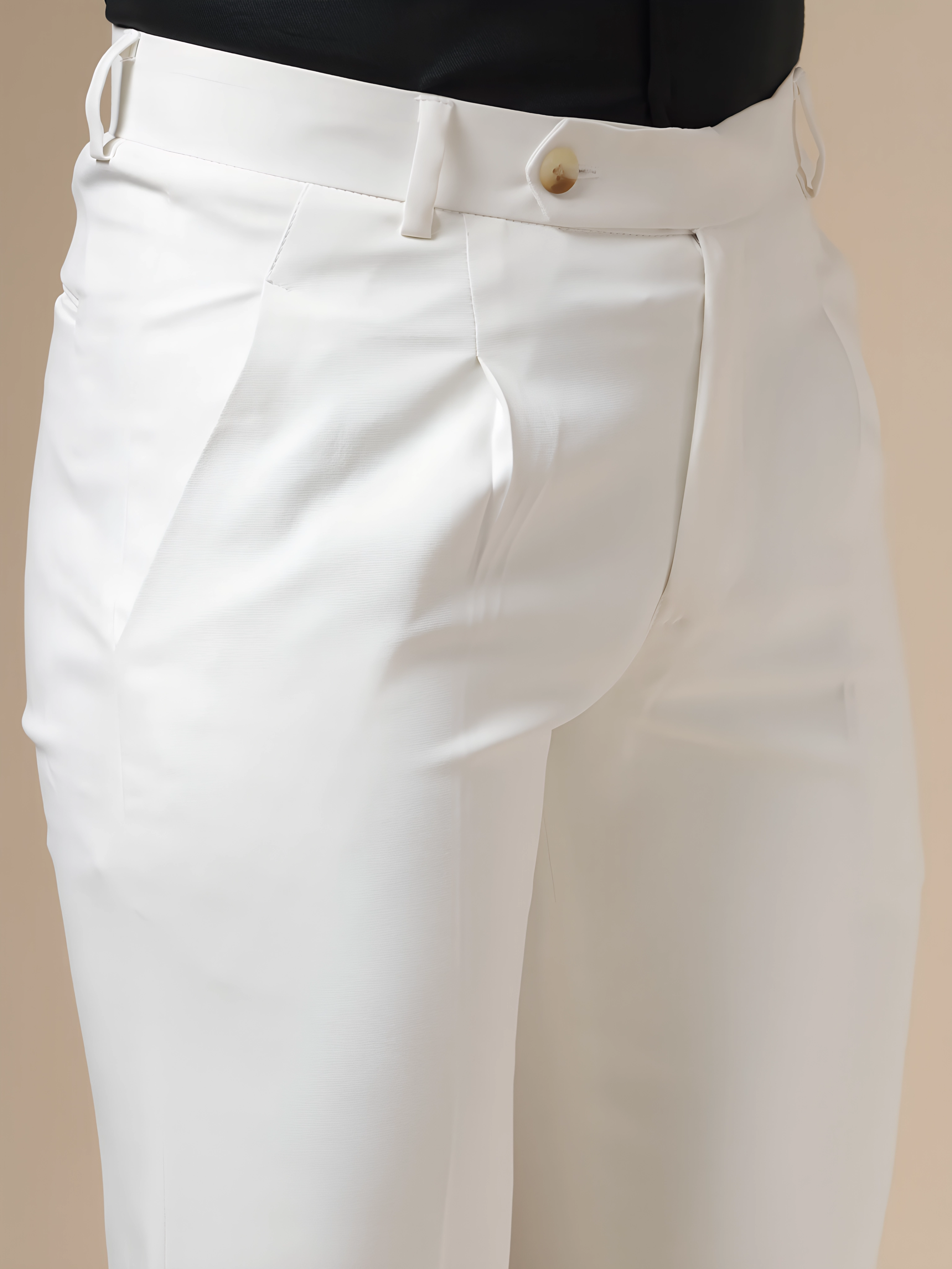 White Men Pleated Trouser by ITALIAN VEGA®