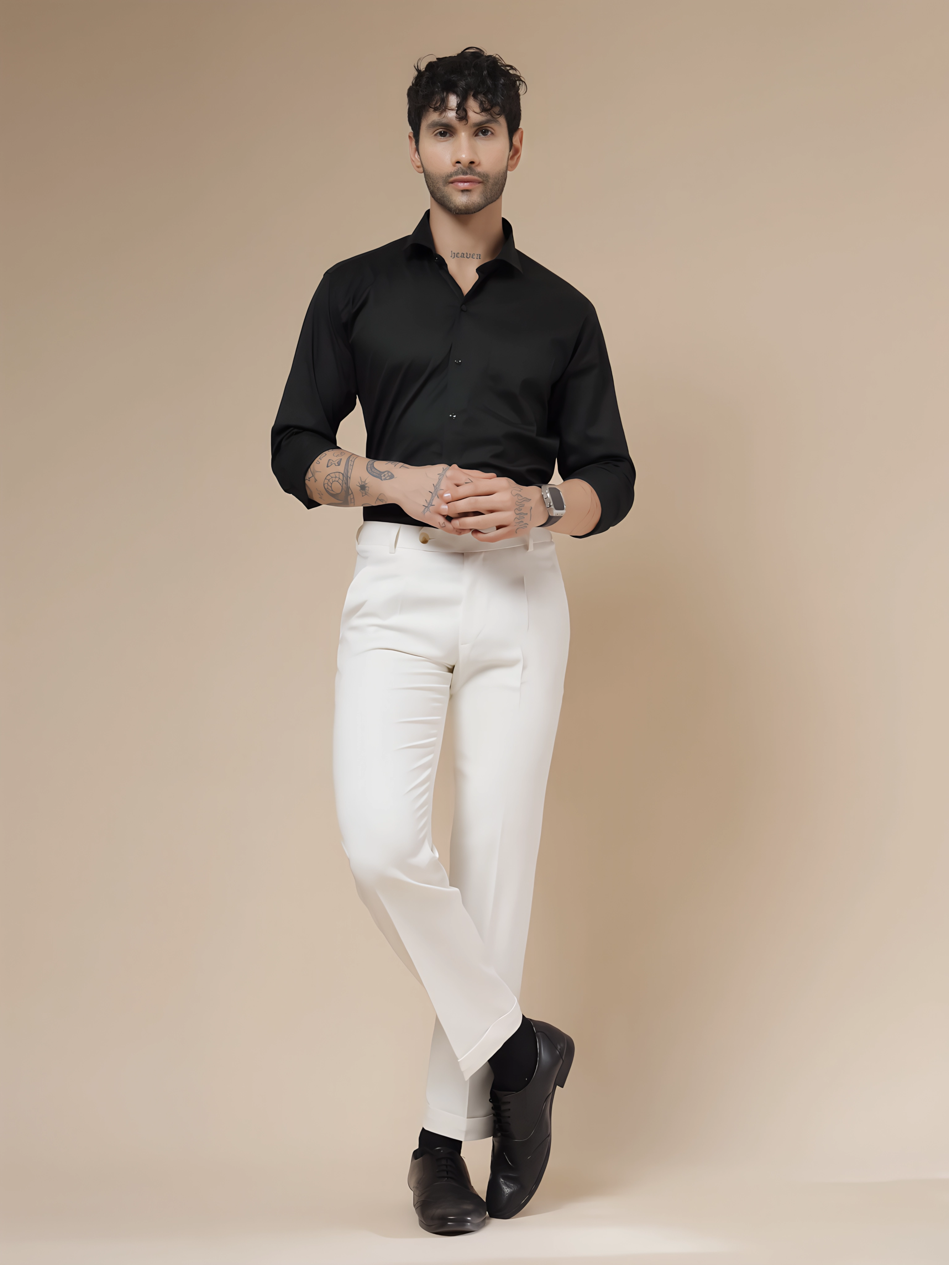 White Men Pleated Trouser by ITALIAN VEGA®