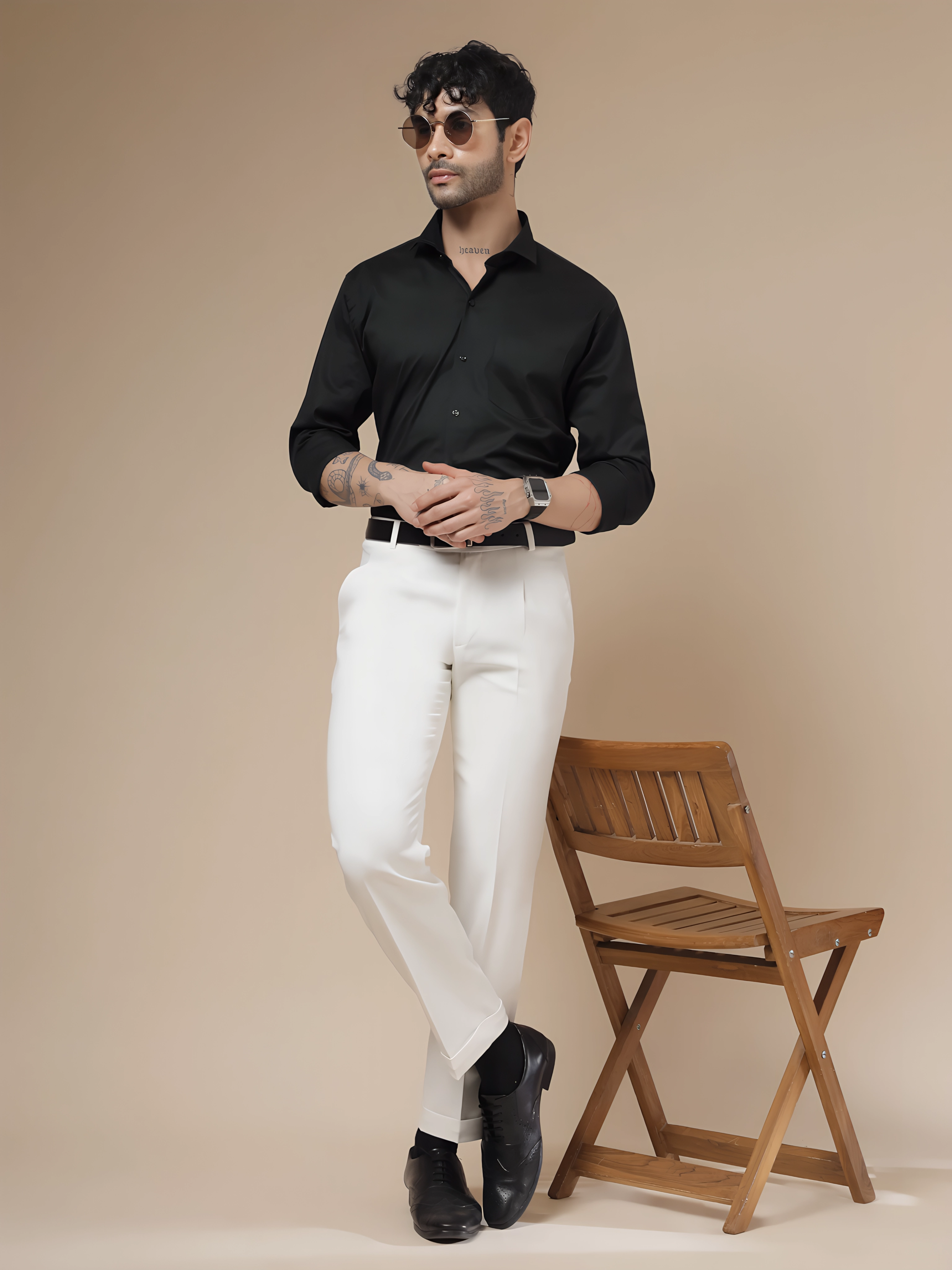 White Men Pleated Trouser by ITALIAN VEGA®