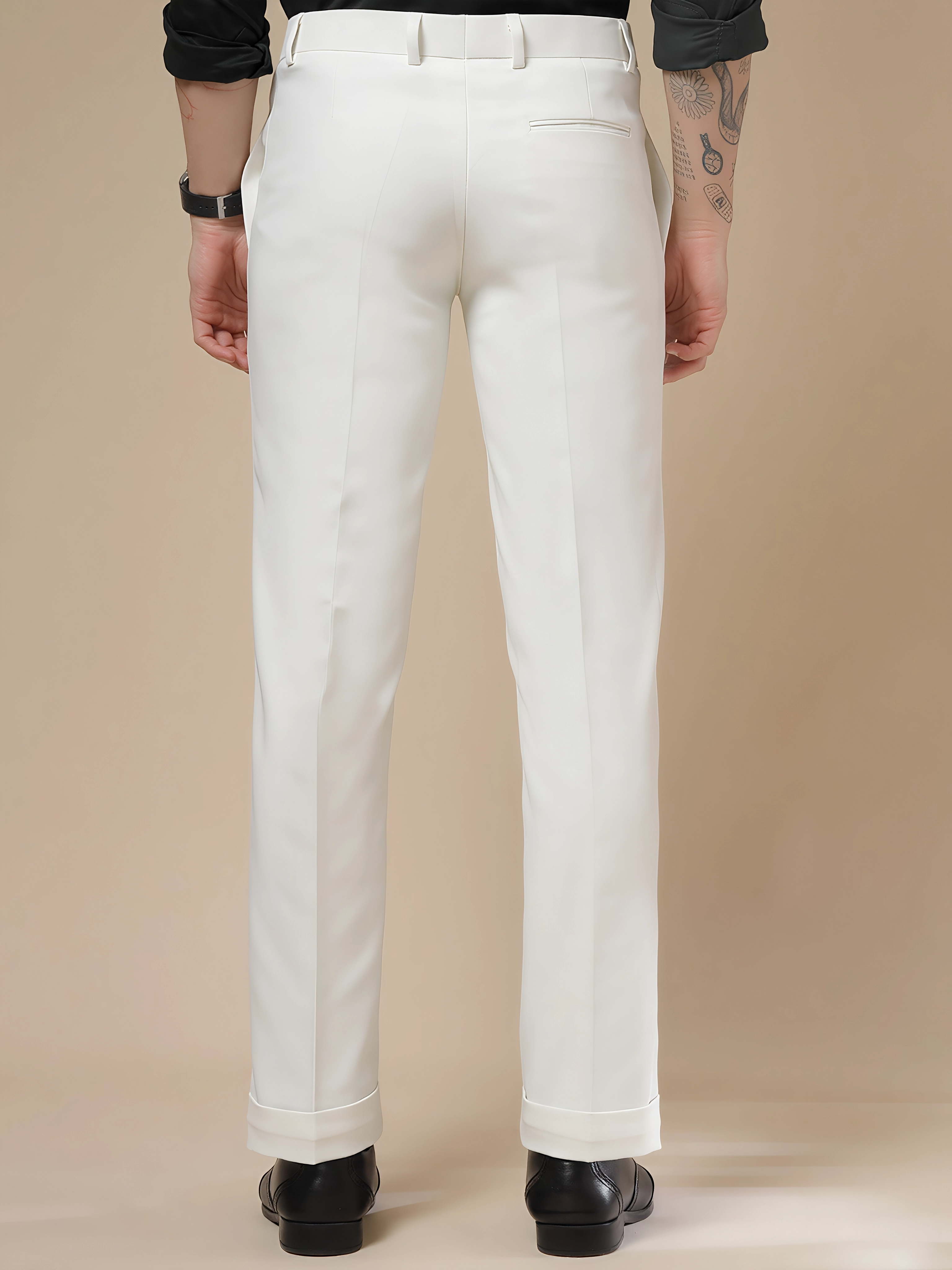 White Men Pleated Trouser by ITALIAN VEGA®