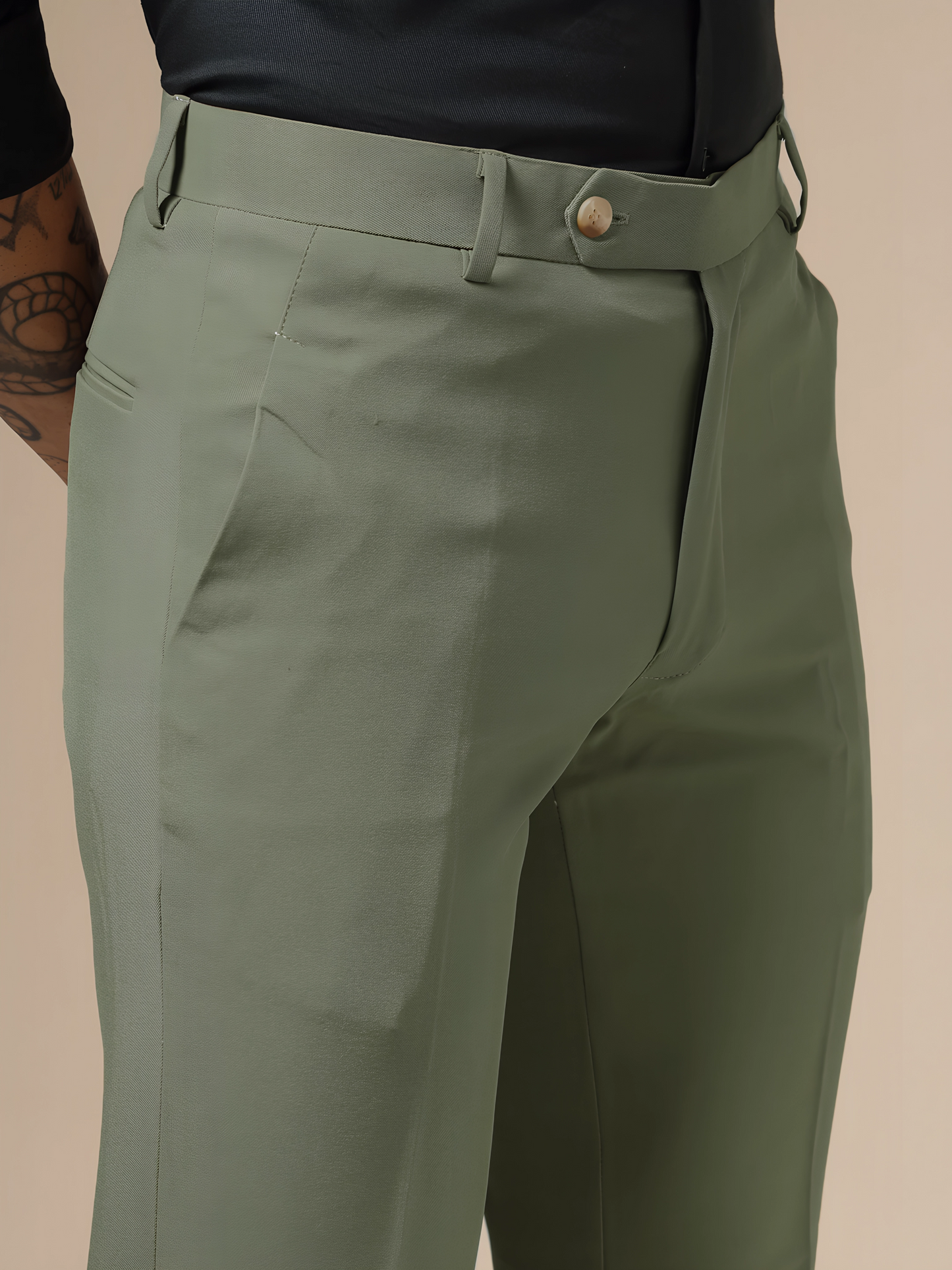 Italian Vega Royal Pebble Trouser Slim Fit