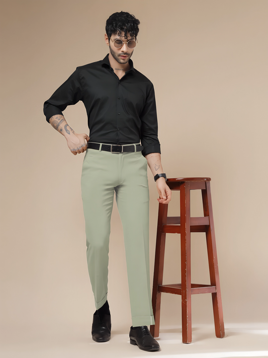 Italian Vega Lime Beige Trouser Slim Fit