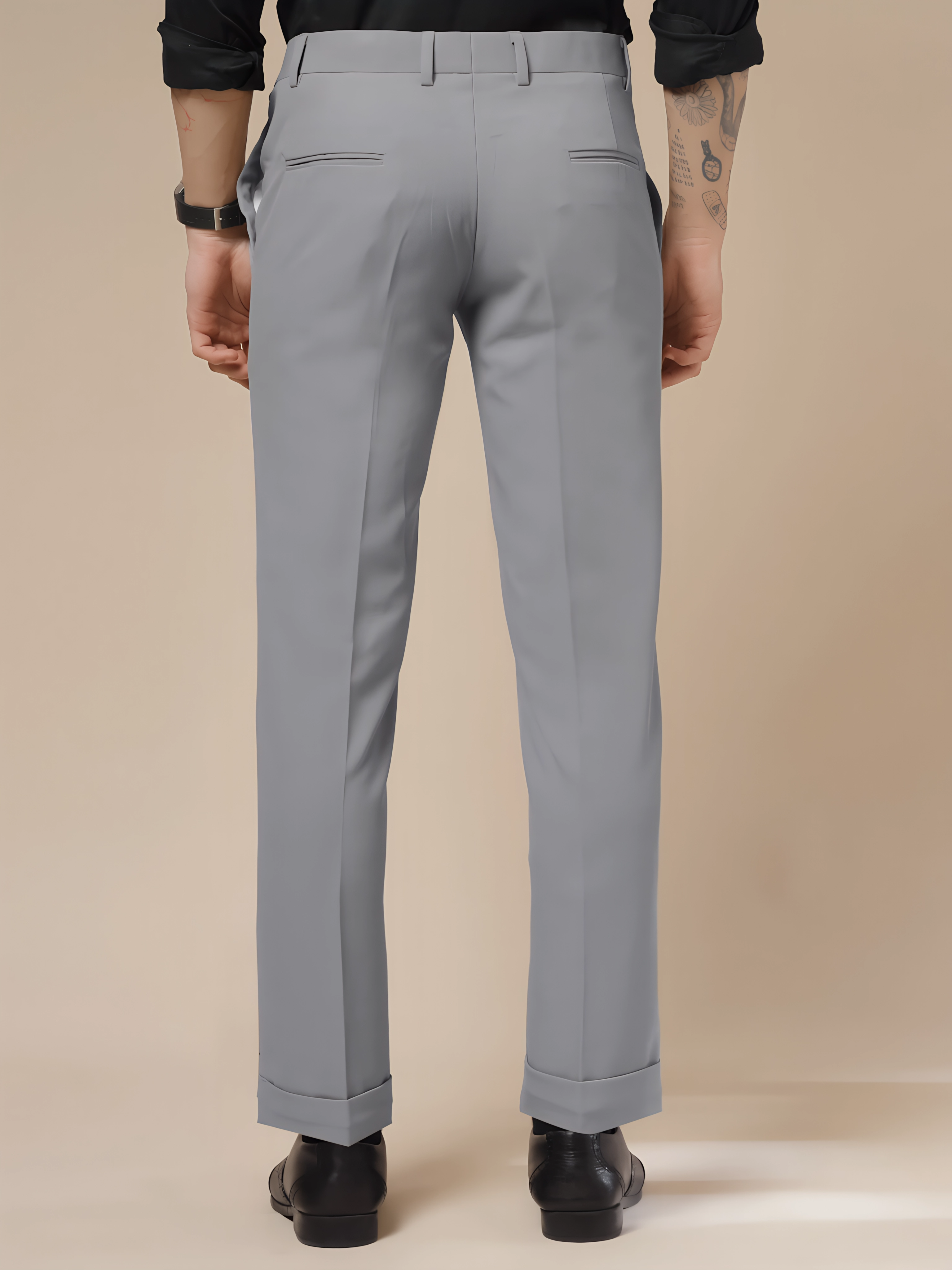 Italian Vega Royal Ash Grey Trouser Slim Fit | ITALIAN VEGA®