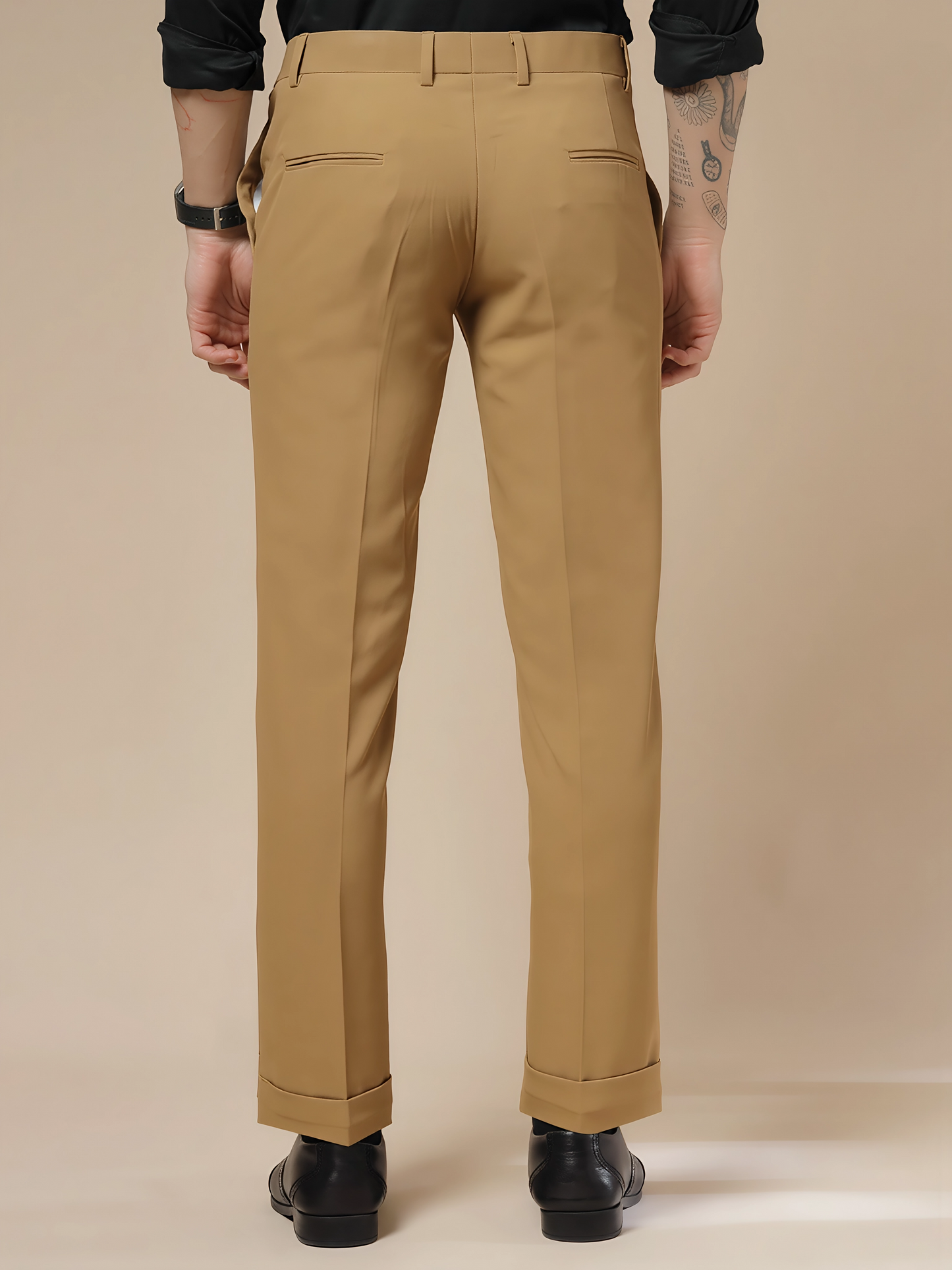 Italian Vega Camel Beige Trouser Slim Fit