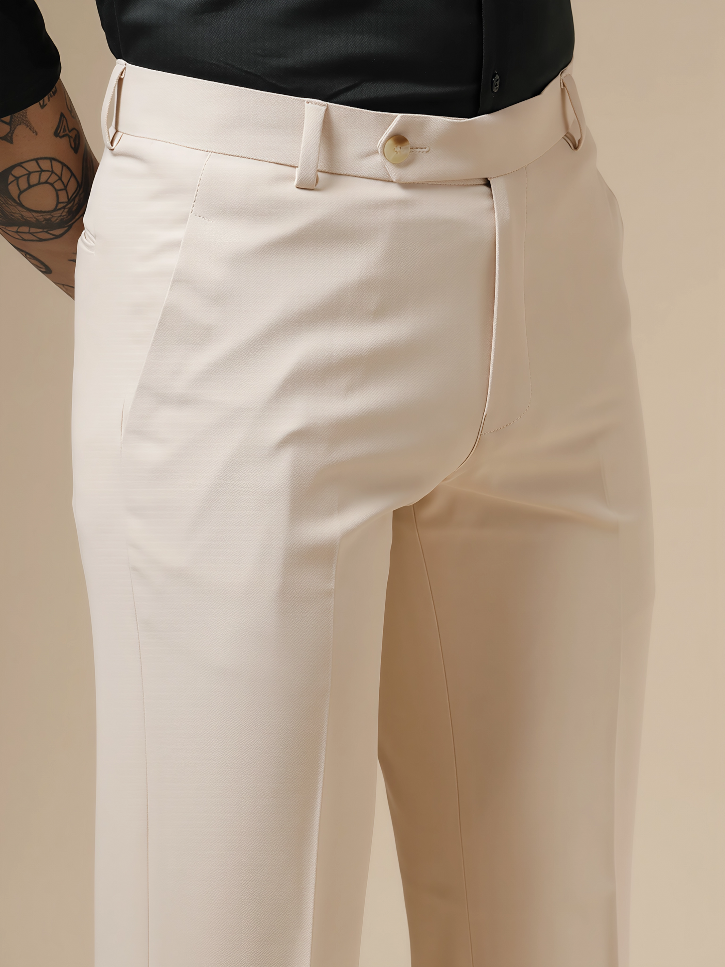 Beige Men Formal Pants by Italian Vega®