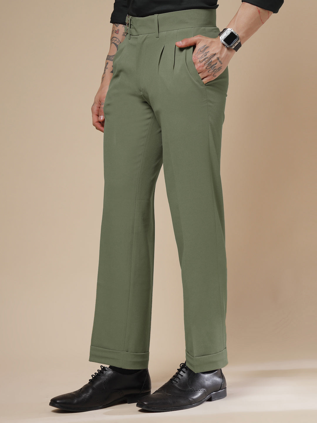 Pebble Double Buckle Formal Gurkha Pants by ITALIAN VEGA®