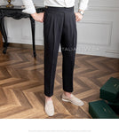Charcoal Black Classic Buttoned Gurkha Pants by Italian Vega®