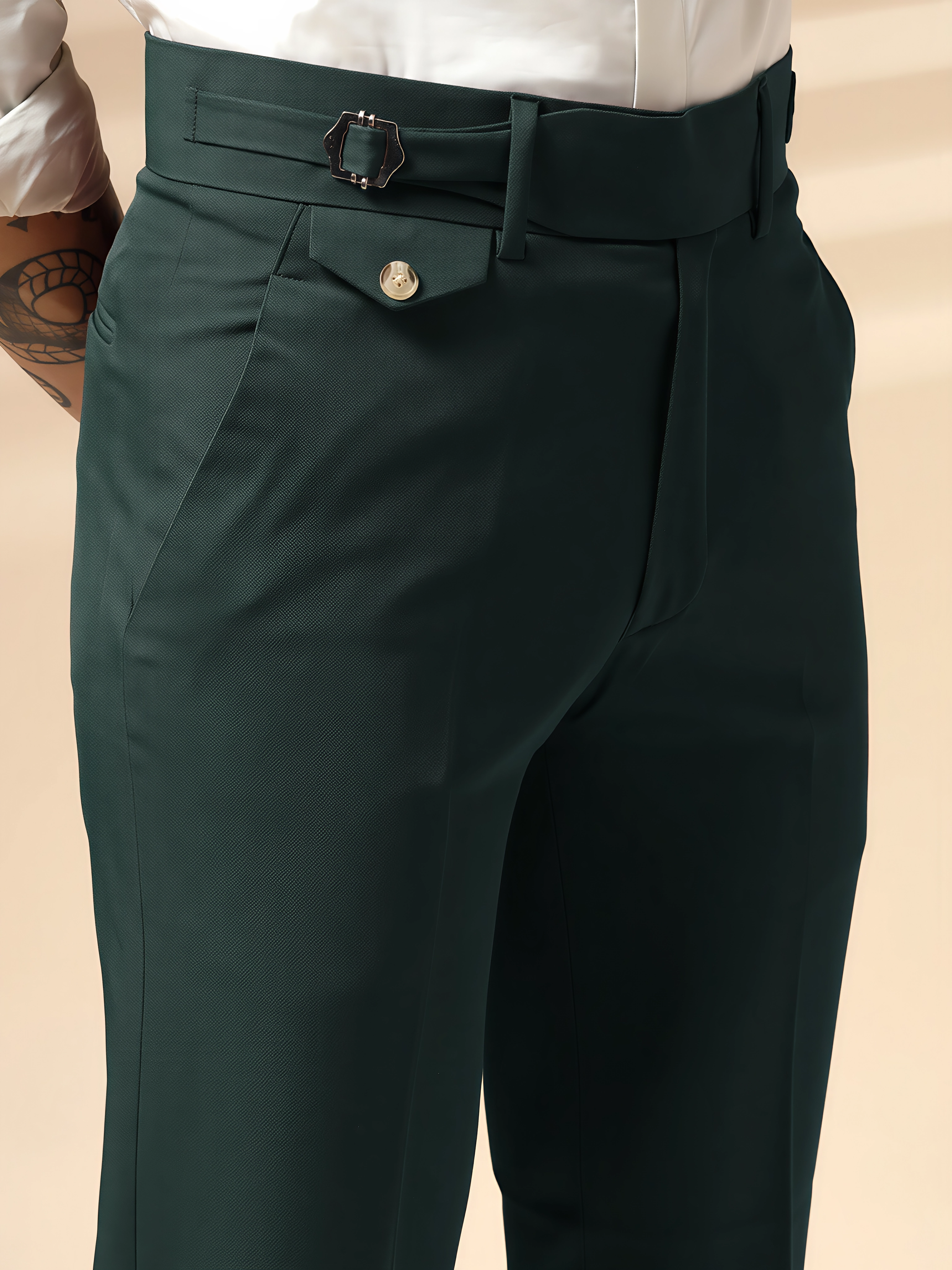 Single Buckle Gurkha Pants by ITALIAN VEGA®