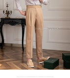 Beige Classic Buttoned Gurkha Pants by Italian Vega®