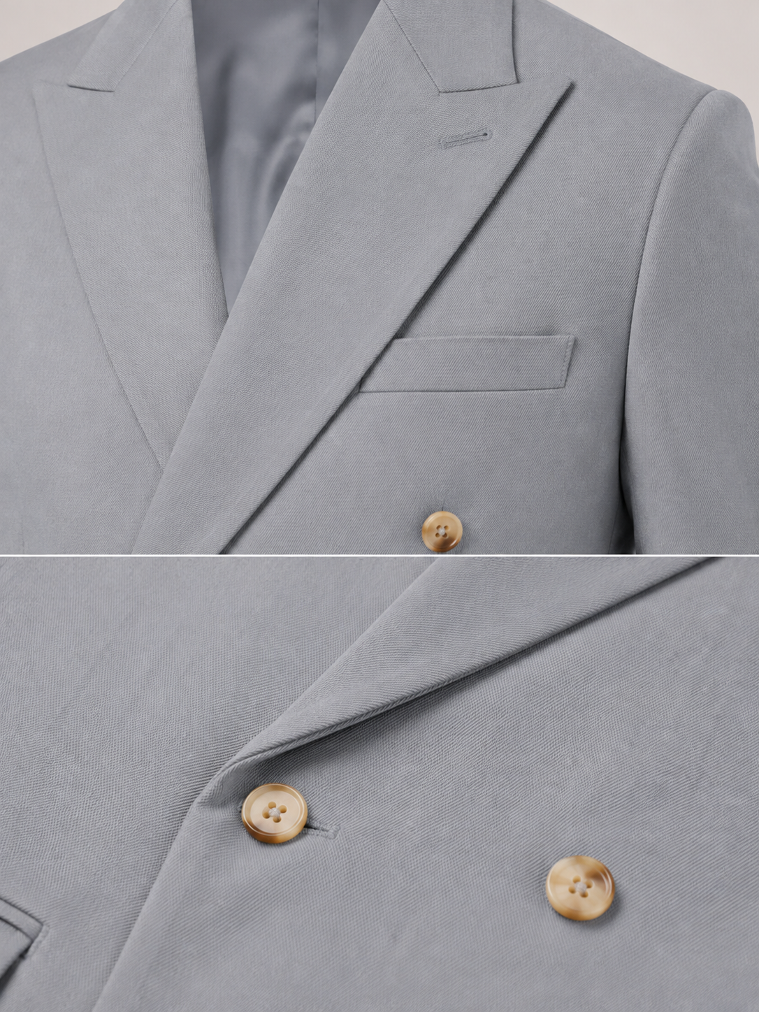 Ash Grey Double Breasted 2 Piece Suit by Italian Vega®