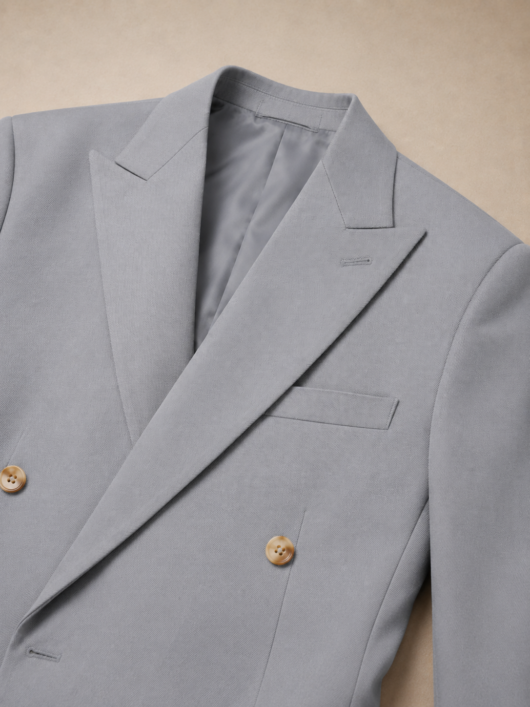 Ash Grey Double Breasted 2 Piece Suit by Italian Vega®