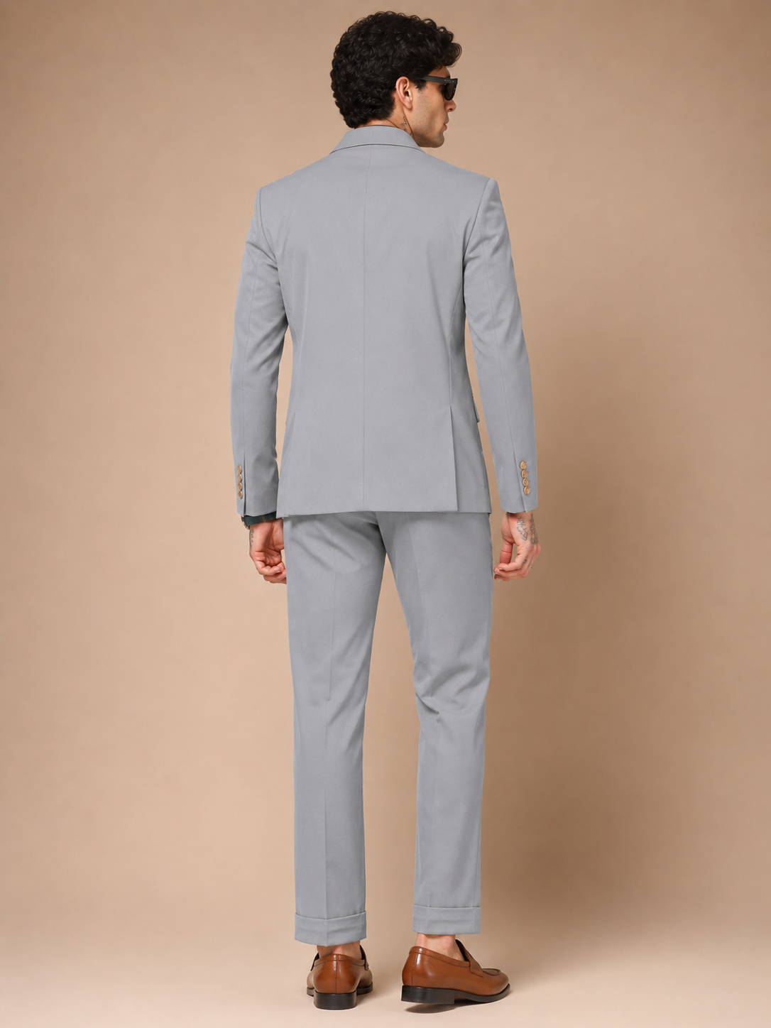 Ash Grey Double Breasted 2 Piece Suit by Italian Vega®