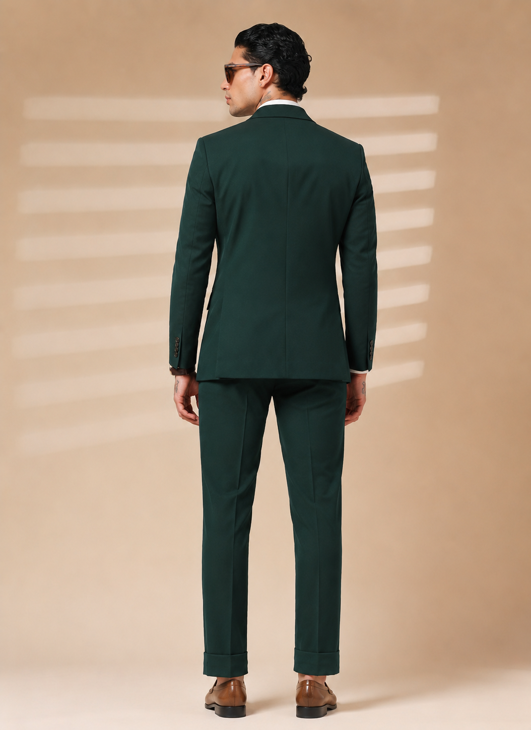 Bottle Green Double Breasted 2 Piece Suit by Italian Vega®
