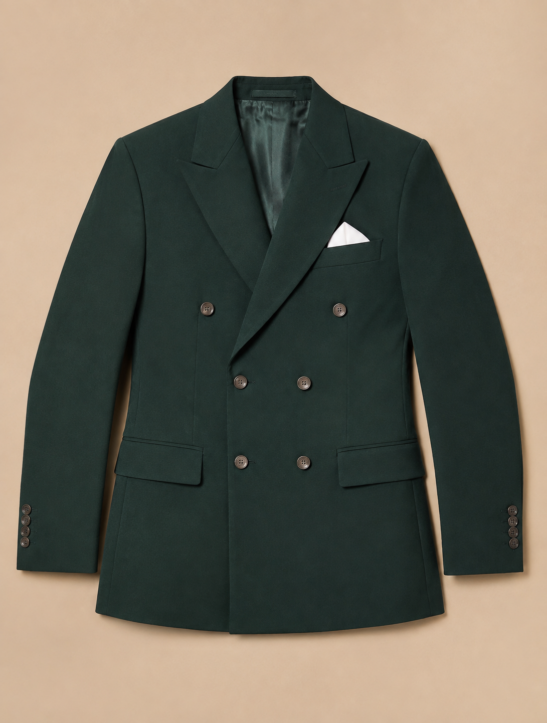 Bottle Green Double Breasted 2 Piece Suit by Italian Vega®