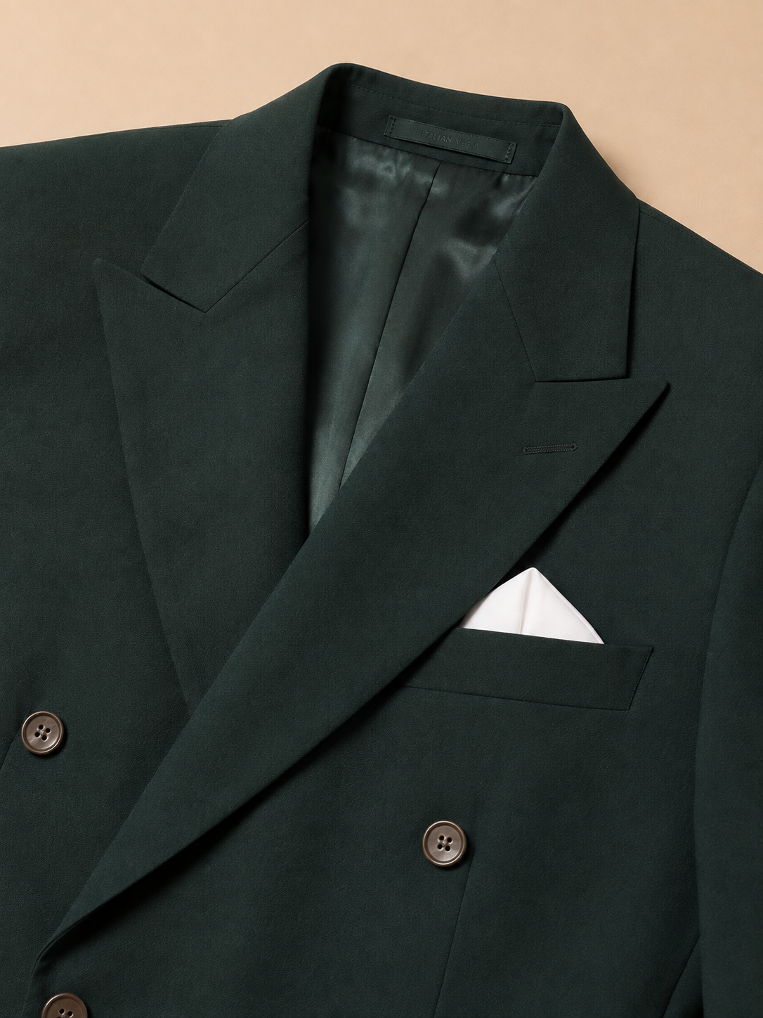 Bottle Green Double Breasted 2 Piece Suit by Italian Vega®