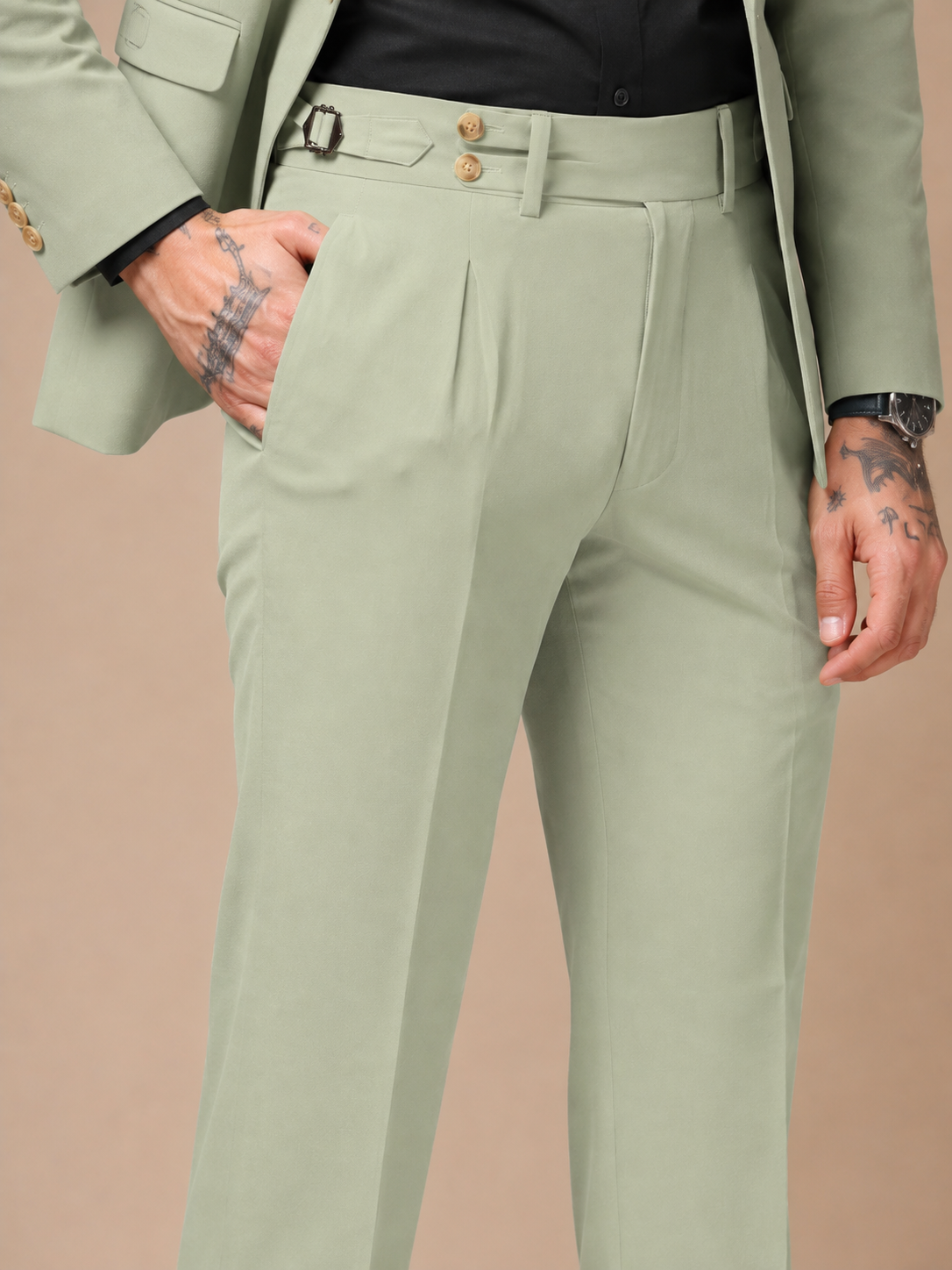 Lime Double Breasted 2 Piece Suit by Italian Vega®