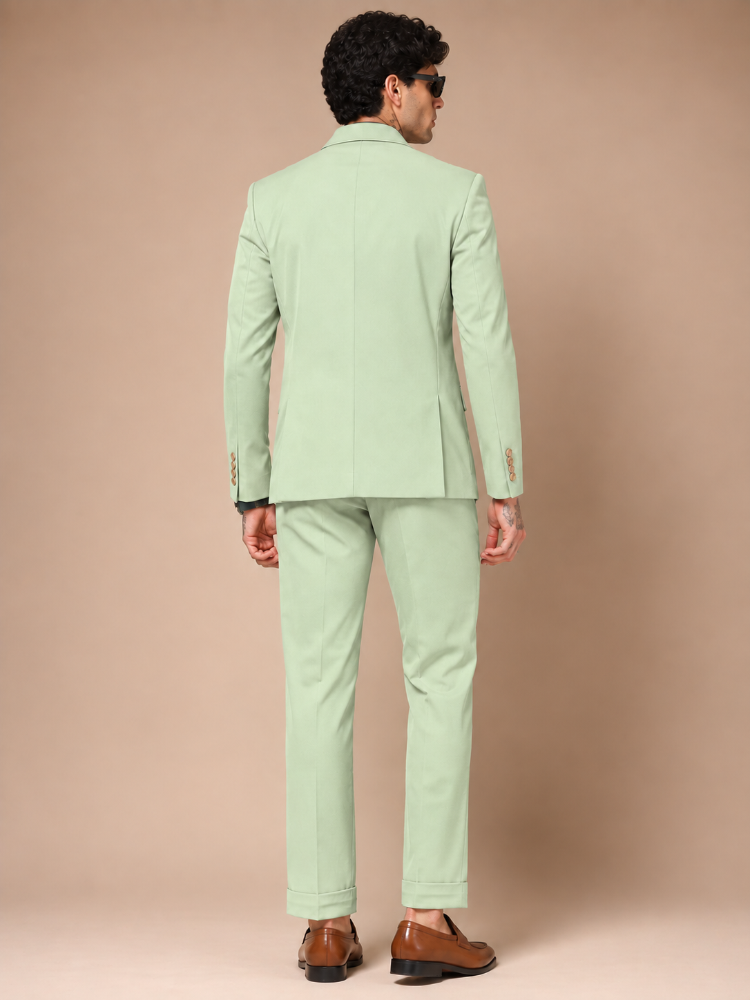 Lime Double Breasted 2 Piece Suit by Italian Vega®