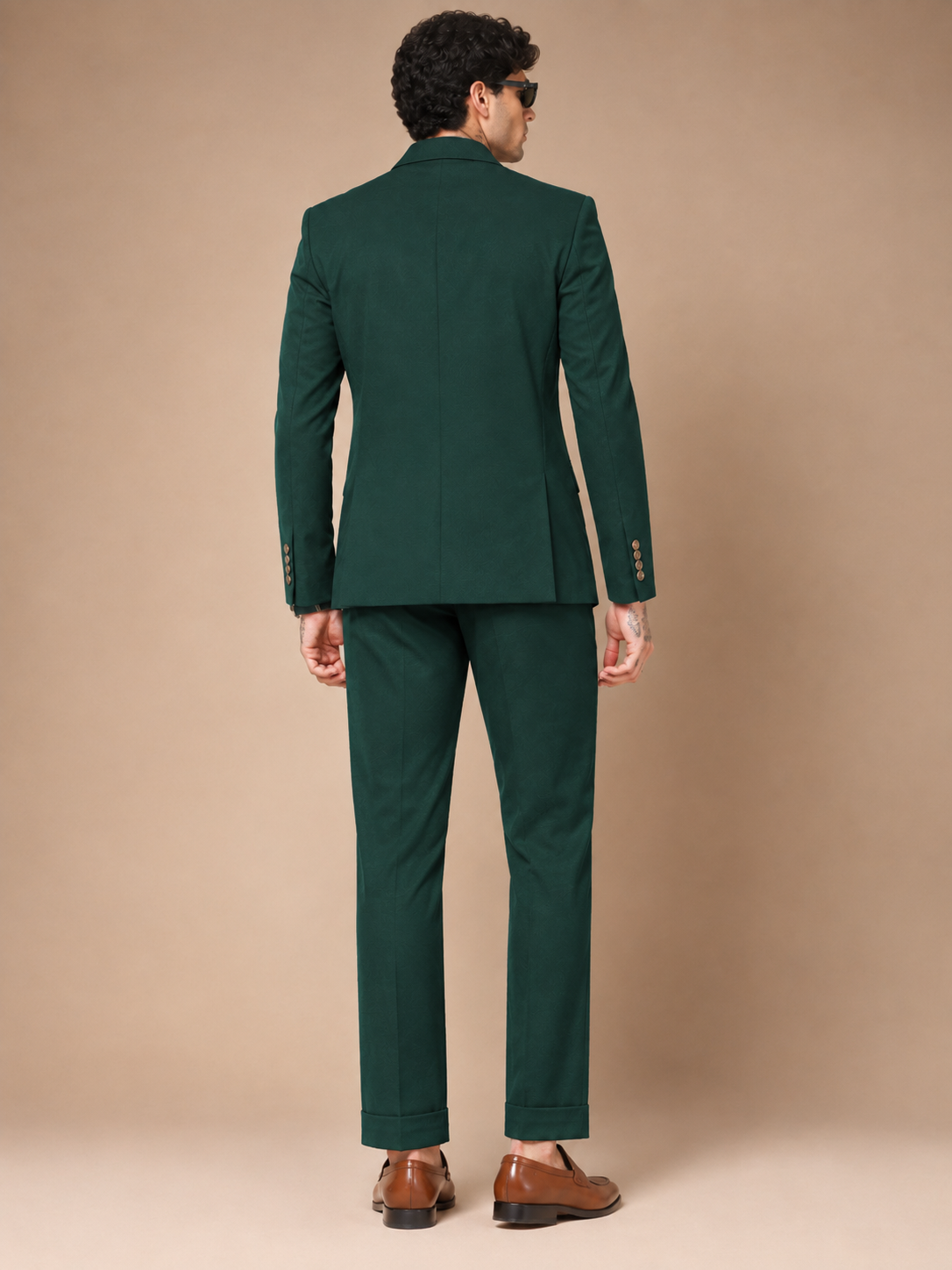 Bottle Green Double Breasted 2 Piece Suit by Italian Vega®