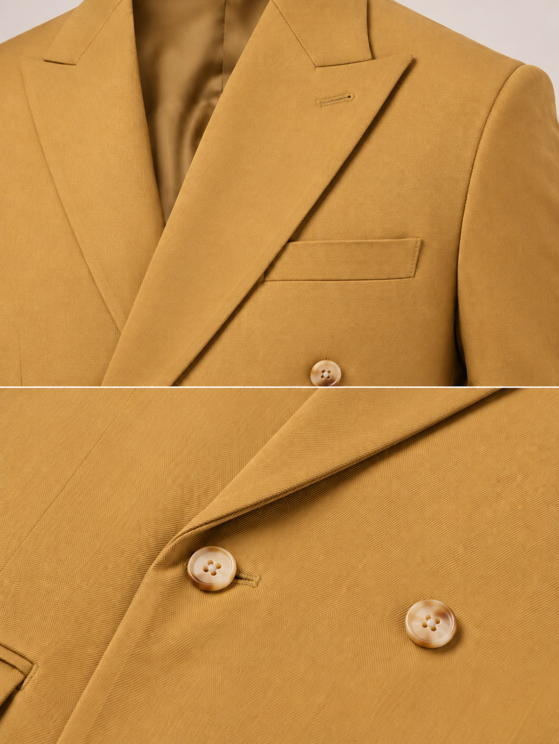 Camel Double Breasted 2 Piece Suit by Italian Vega®