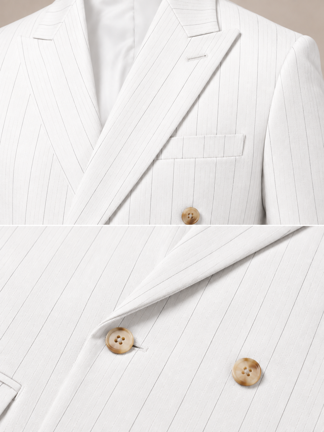 White Stripe Double Breasted 2 Piece Suit by Italian Vega®