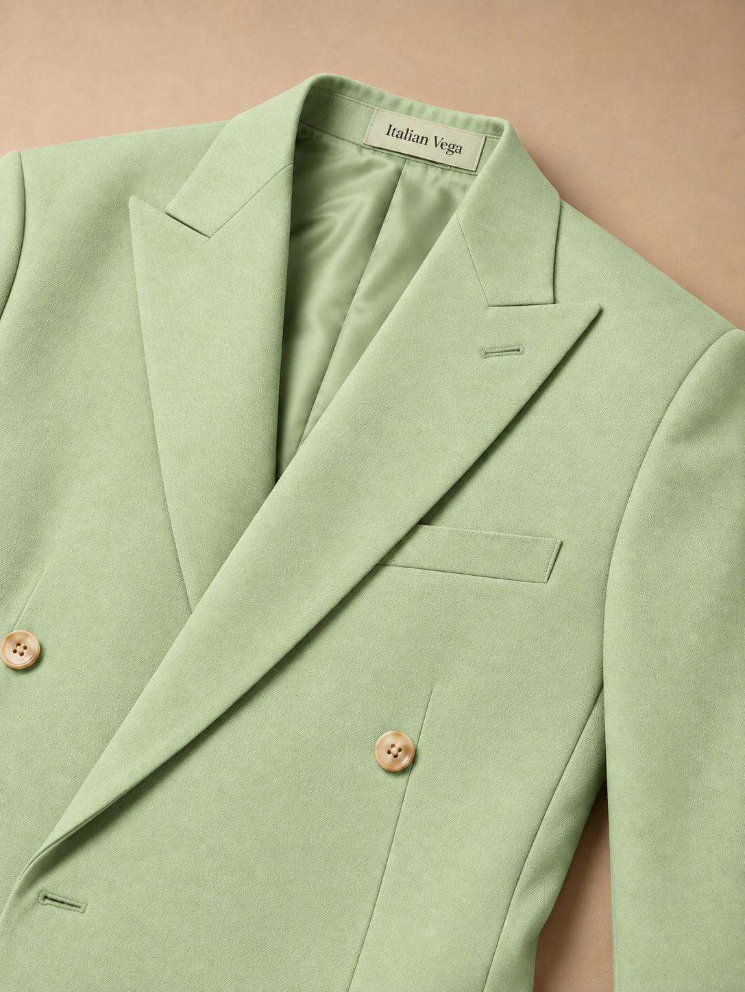 Lime Double Breasted 2 Piece Suit by Italian Vega®