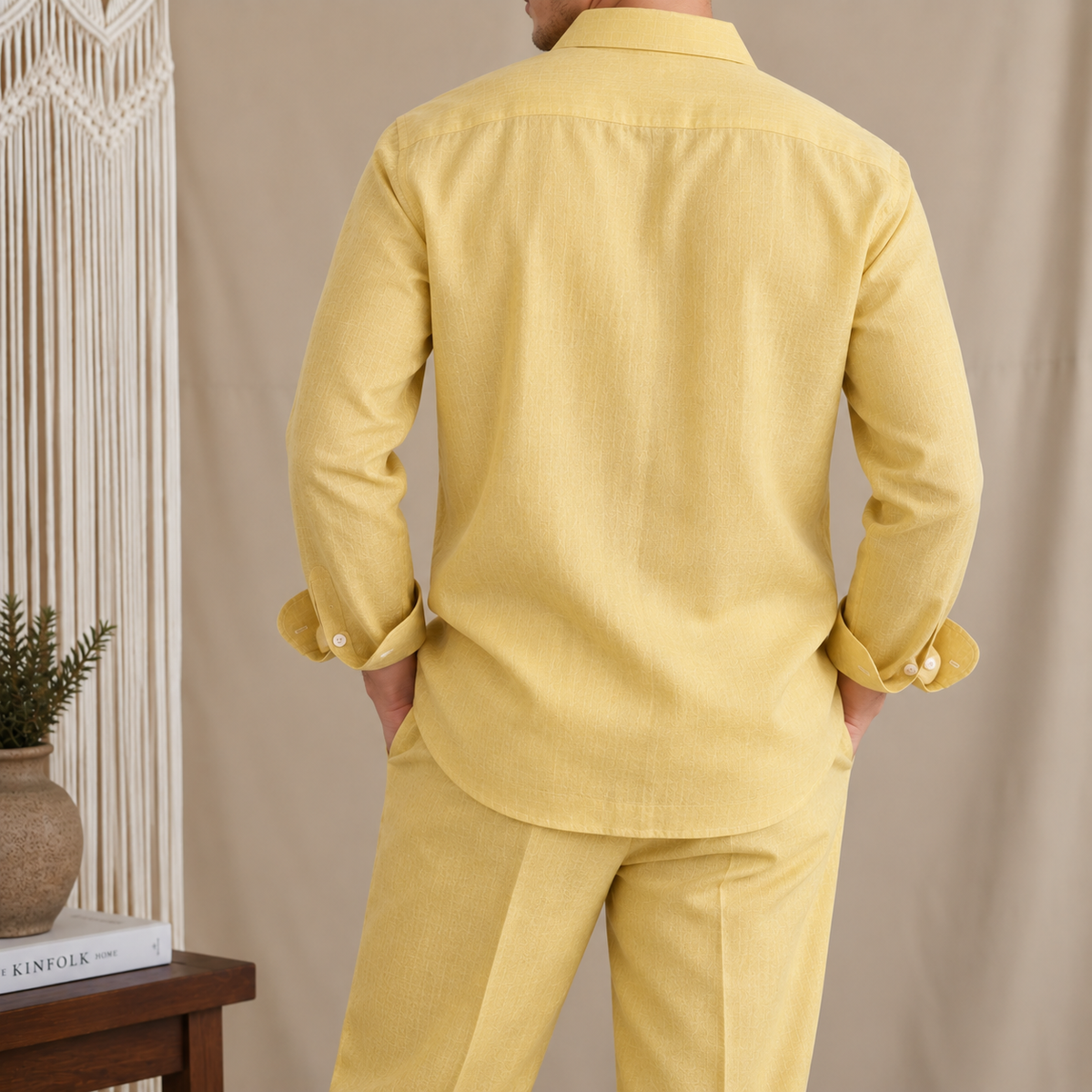 Dual Pocket European Linen Hunting Shirt by Italian Vega - 005