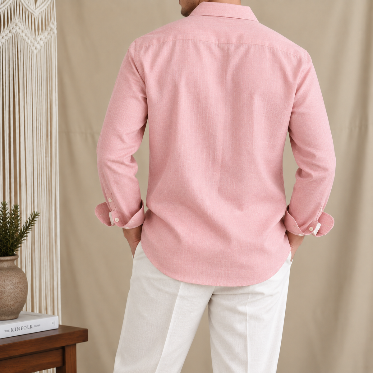 Dual Pocket European Linen Hunting Shirt by Italian Vega - 005