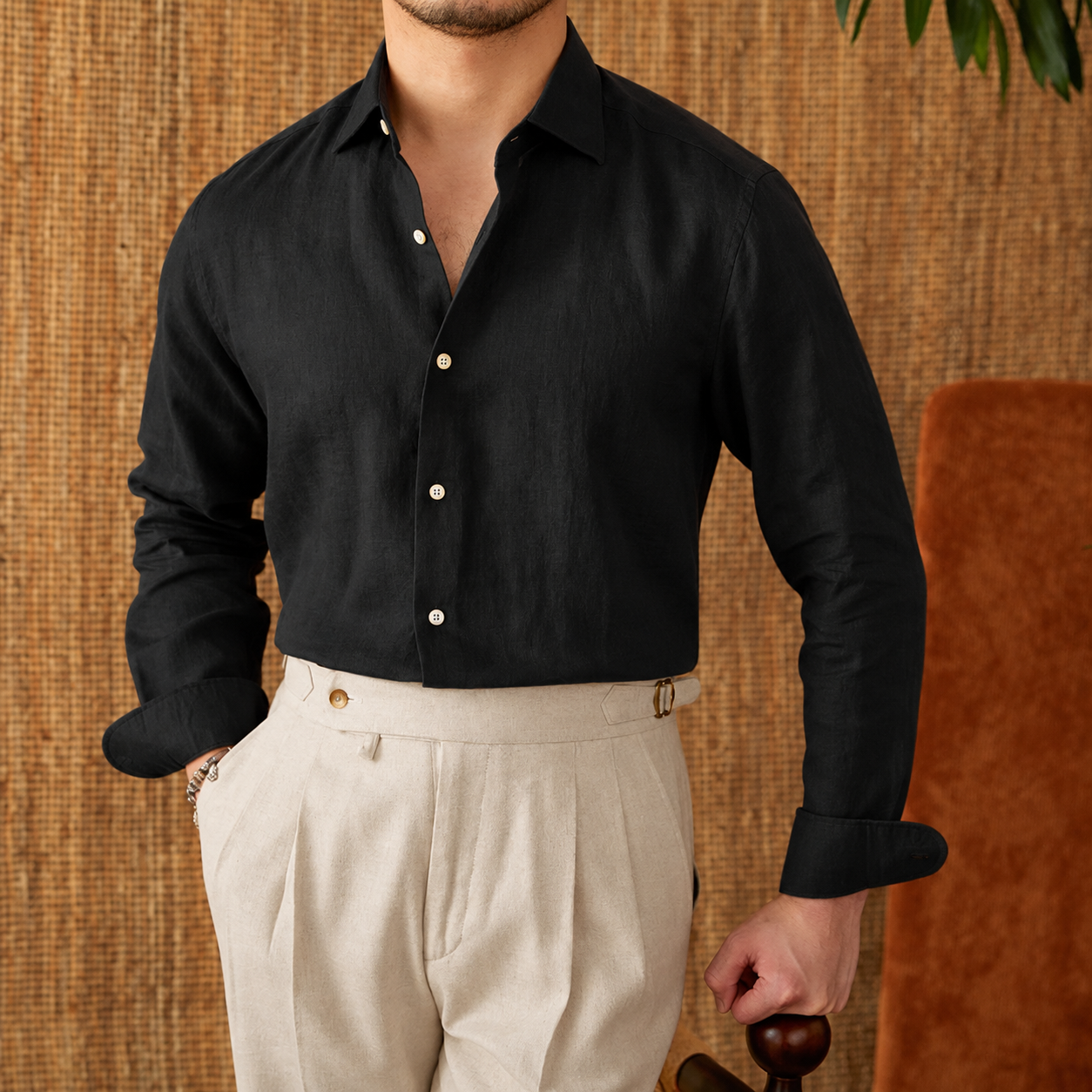 Cannes 120 Lea Premium European Linen Shirt – Italian Vega® - 026