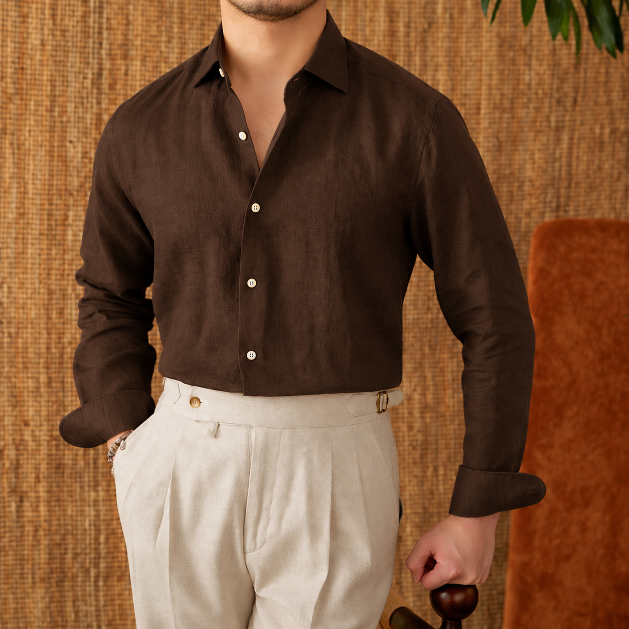 Cannes 120 Lea Premium European Linen Shirt – Italian Vega® - 026
