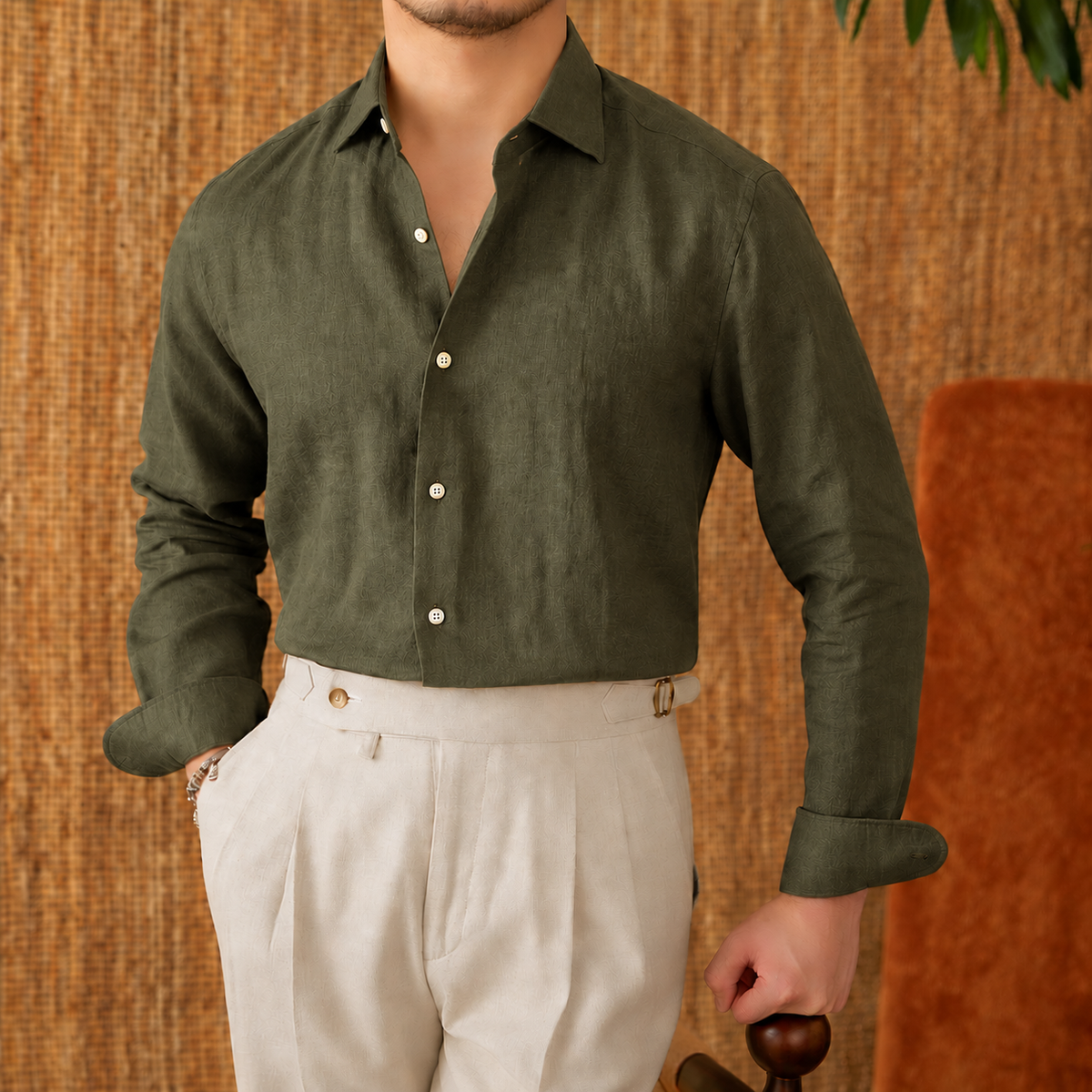 Cannes 120 Lea Premium European Linen Shirt – Italian Vega® - 026