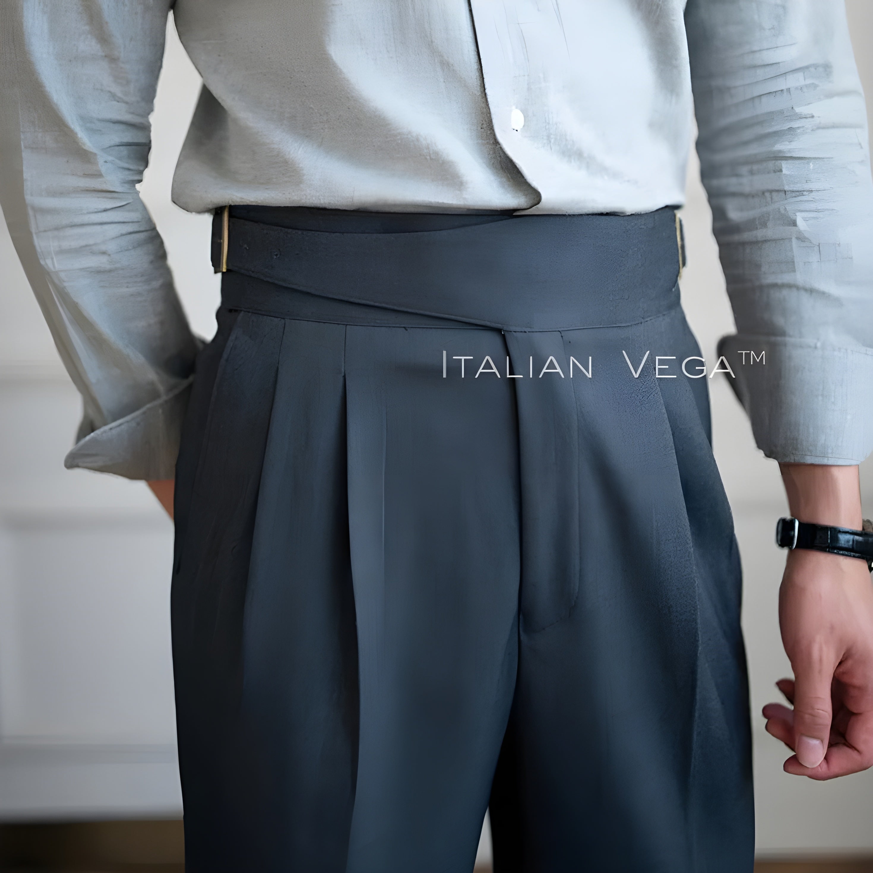 Classic Buckle Gurkha Pants by ITALIAN VEGA®