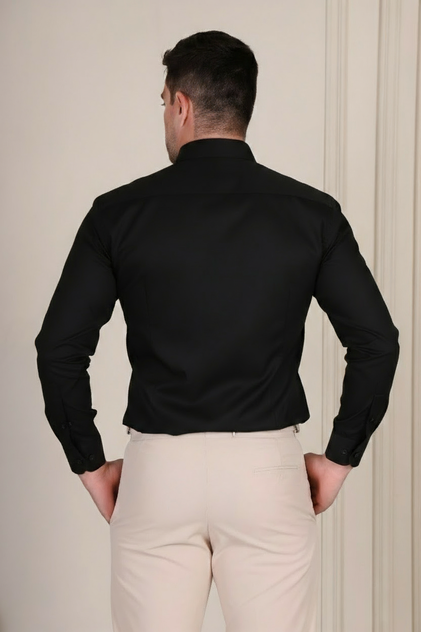 Black Old Money Button Down Shirt by Italian Vega®