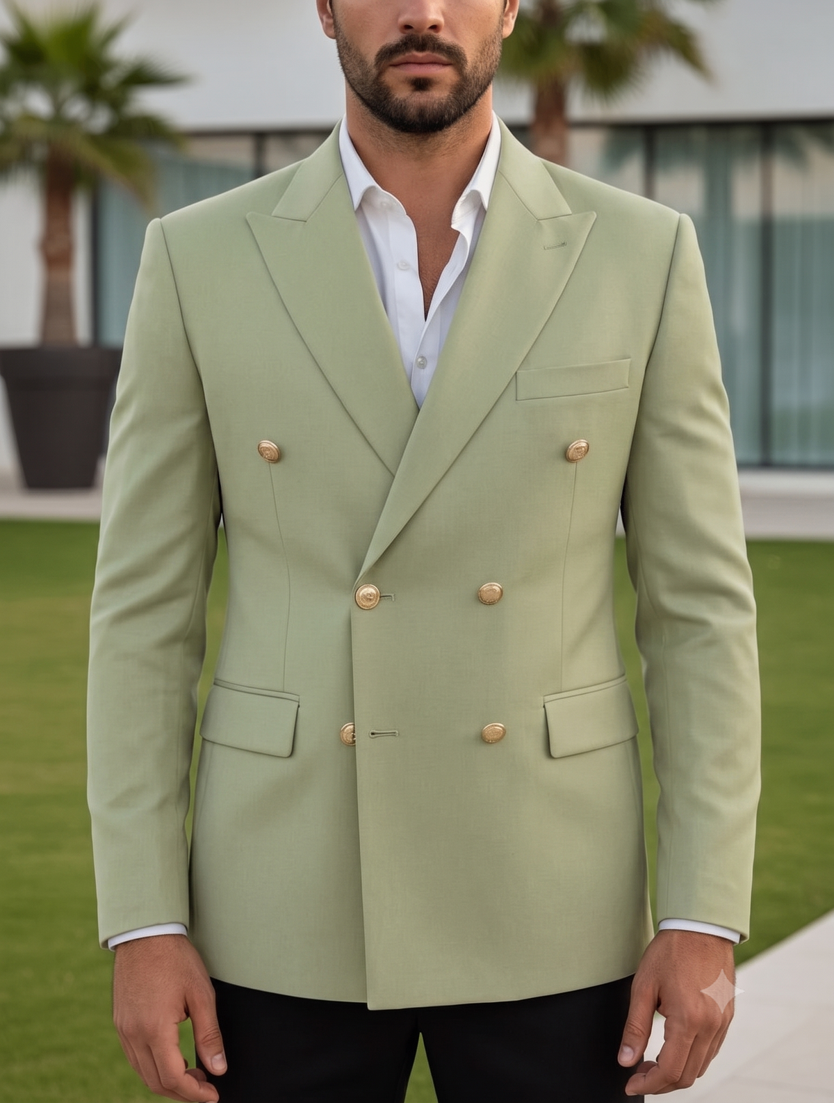 Lime Double Breasted One Piece Blazer by Italian Vega