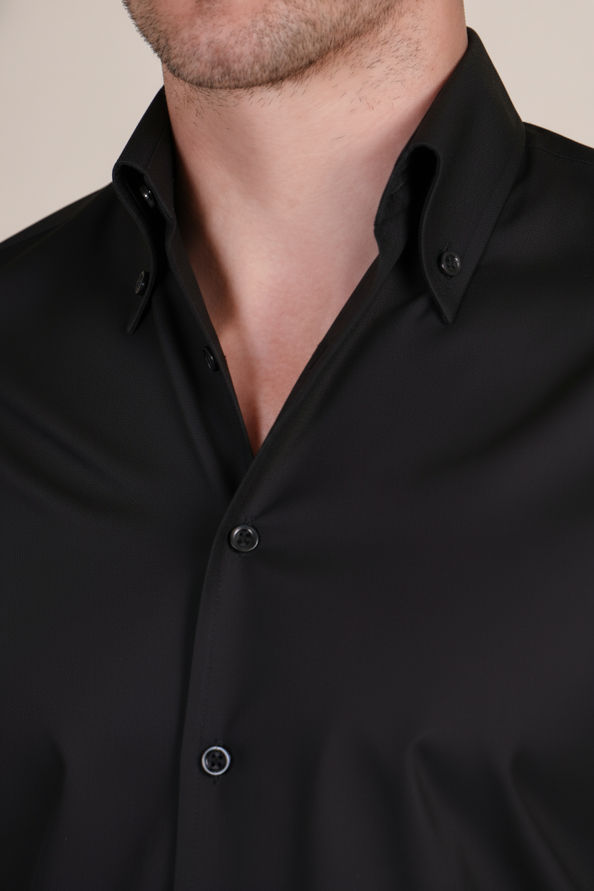 Black Old Money Button Down Shirt by Italian Vega®