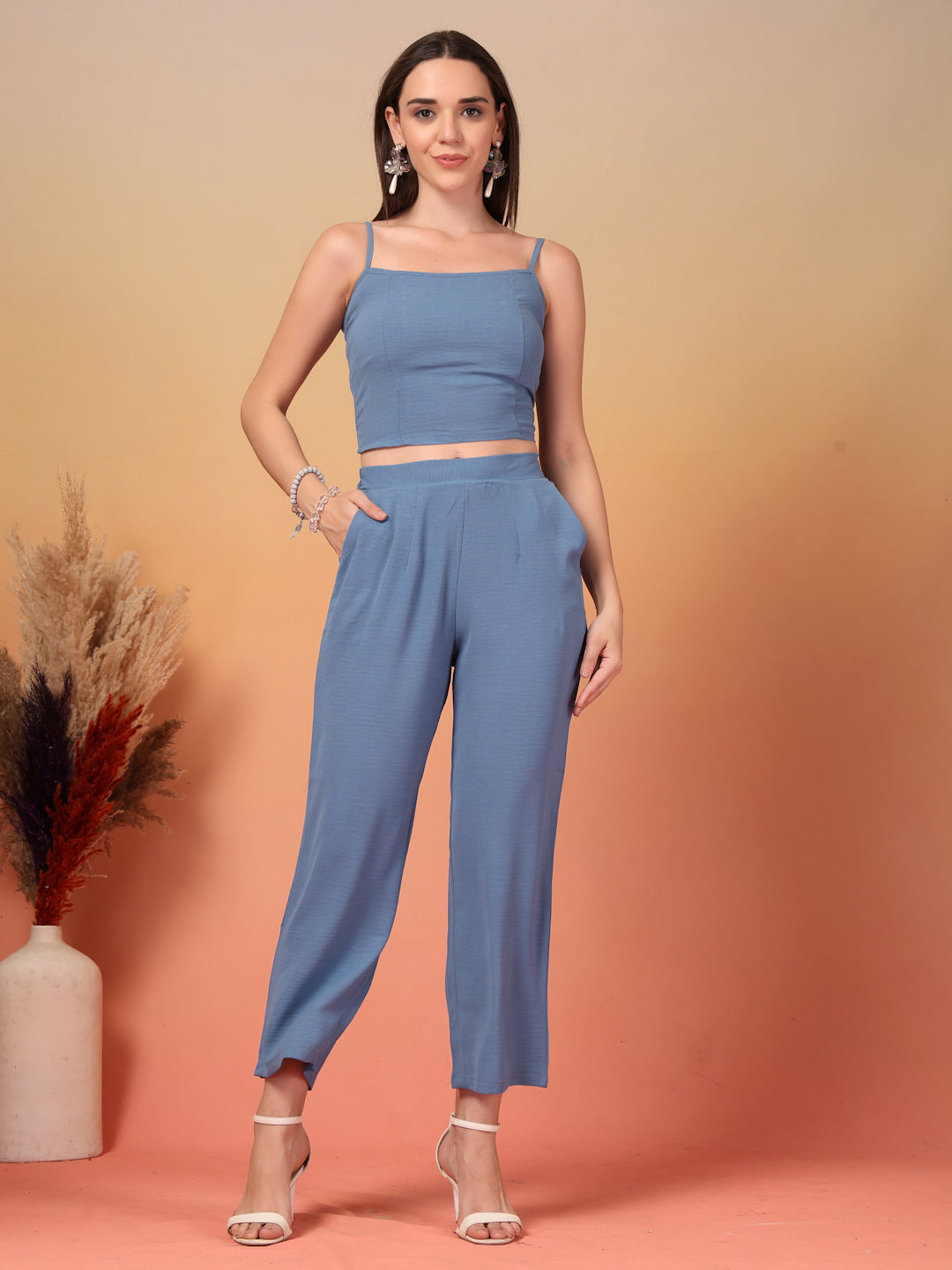 Imperial Celeste Bleu Trio Co-ord Set by Italian Vega