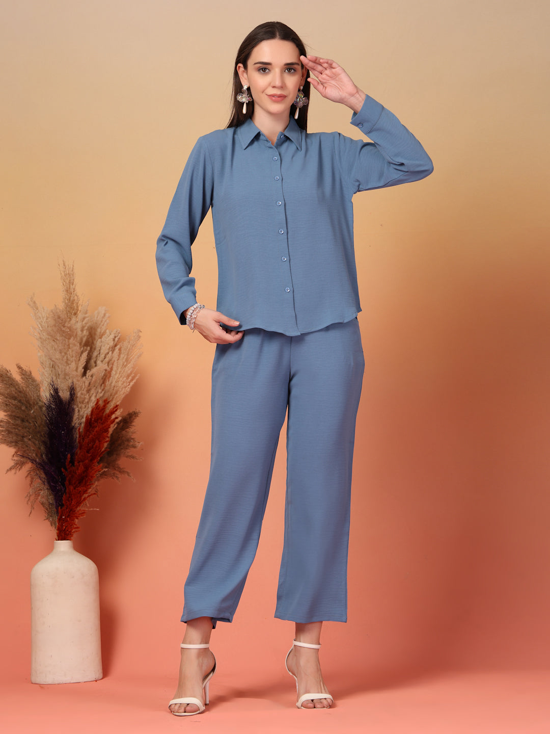 Imperial Celeste Bleu Trio Co-ord Set by Italian Vega