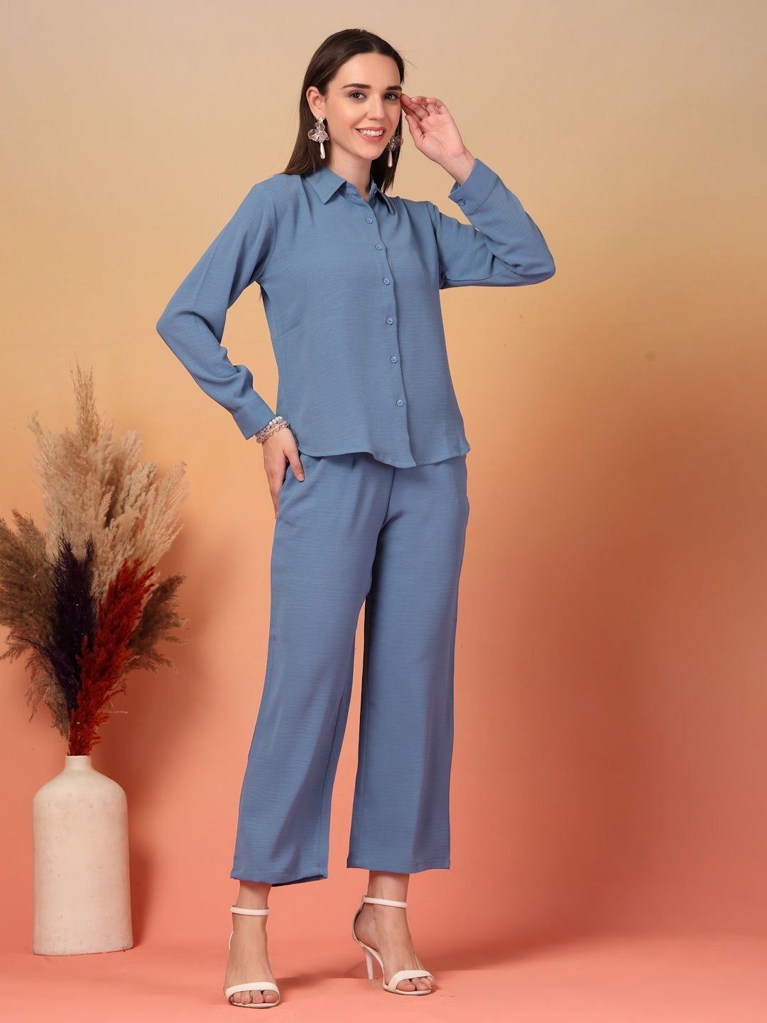 Imperial Celeste Bleu Trio Co-ord Set by Italian Vega