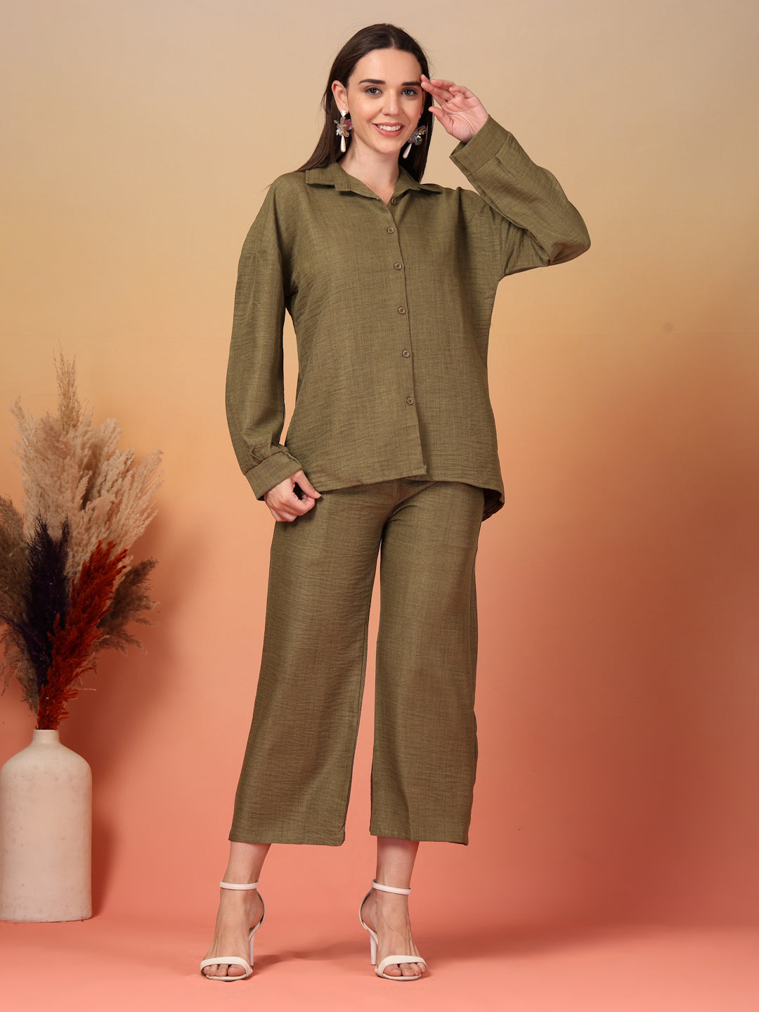 Sahara Forest Olive Co-ord Set by Italian Vega
