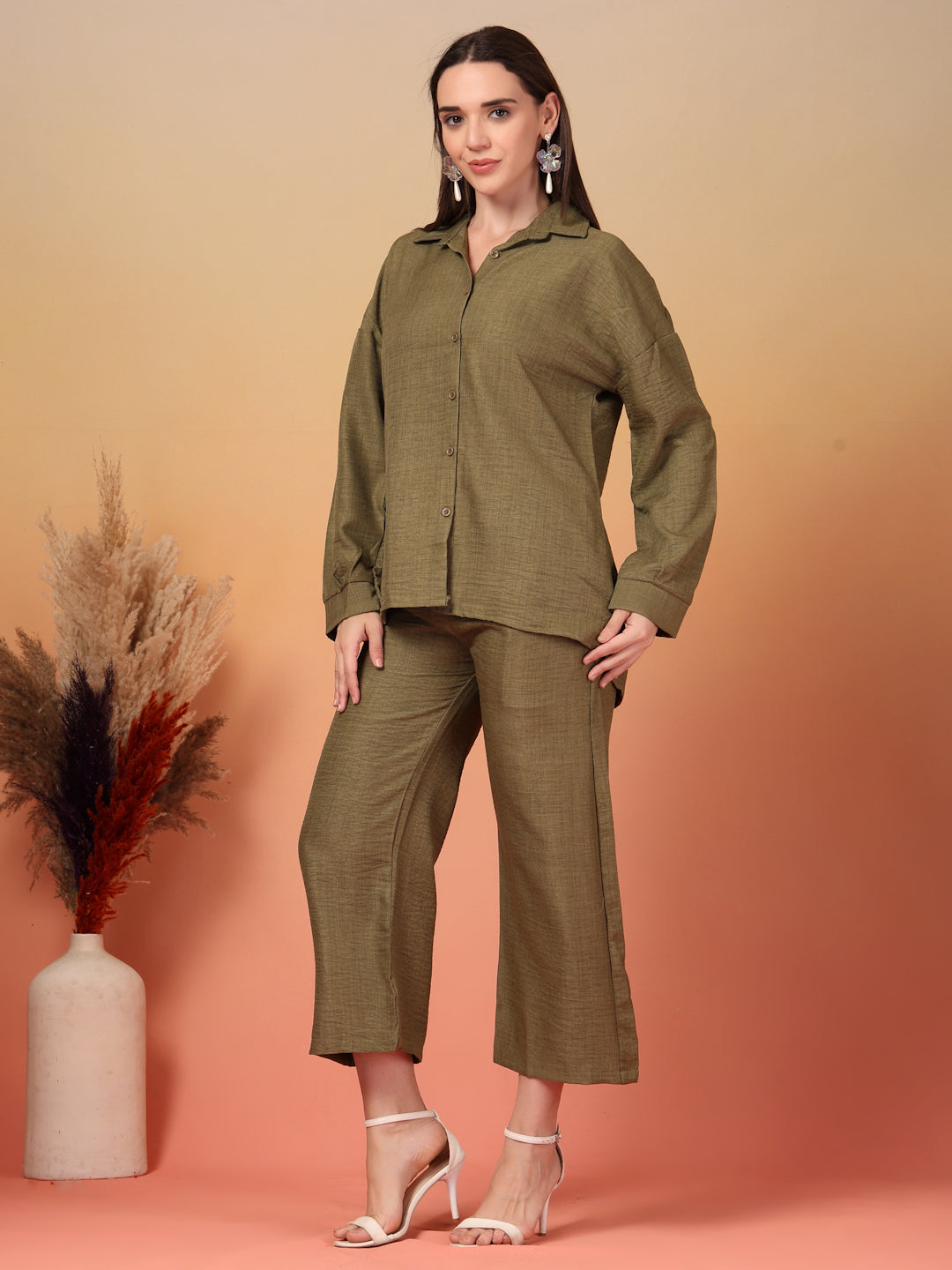 Sahara Forest Olive Co-ord Set by Italian Vega