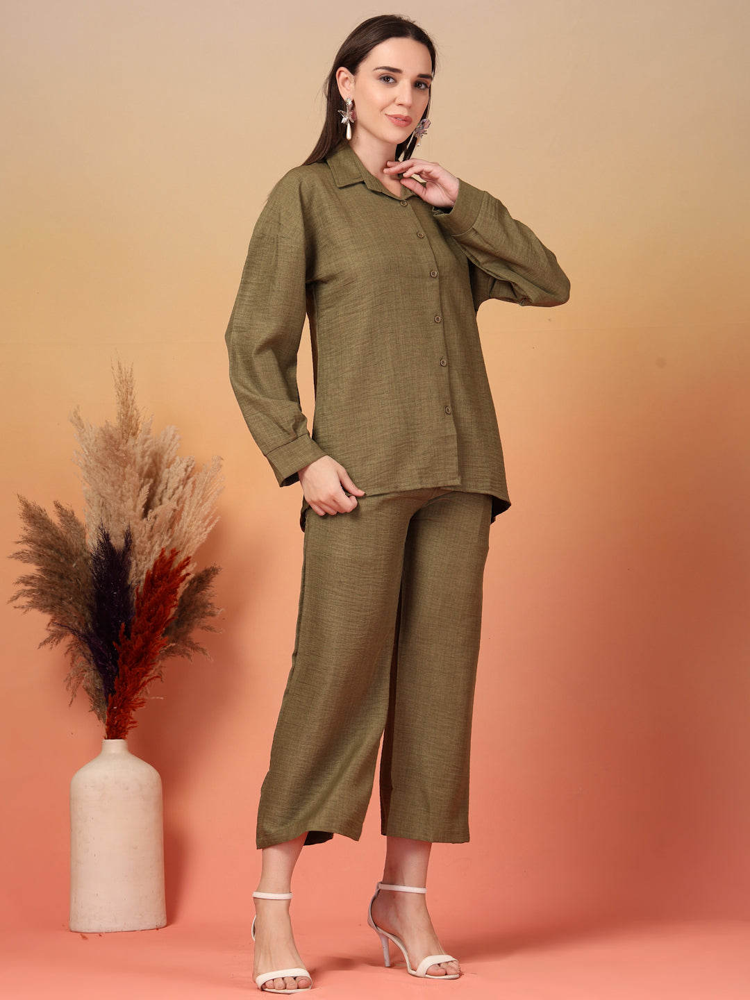 Sahara Forest Olive Co-ord Set by Italian Vega