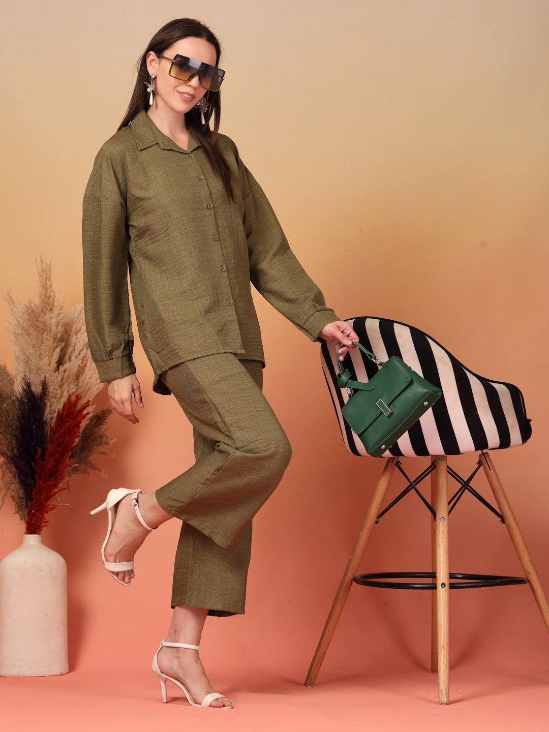 Sahara Forest Olive Co-ord Set by Italian Vega