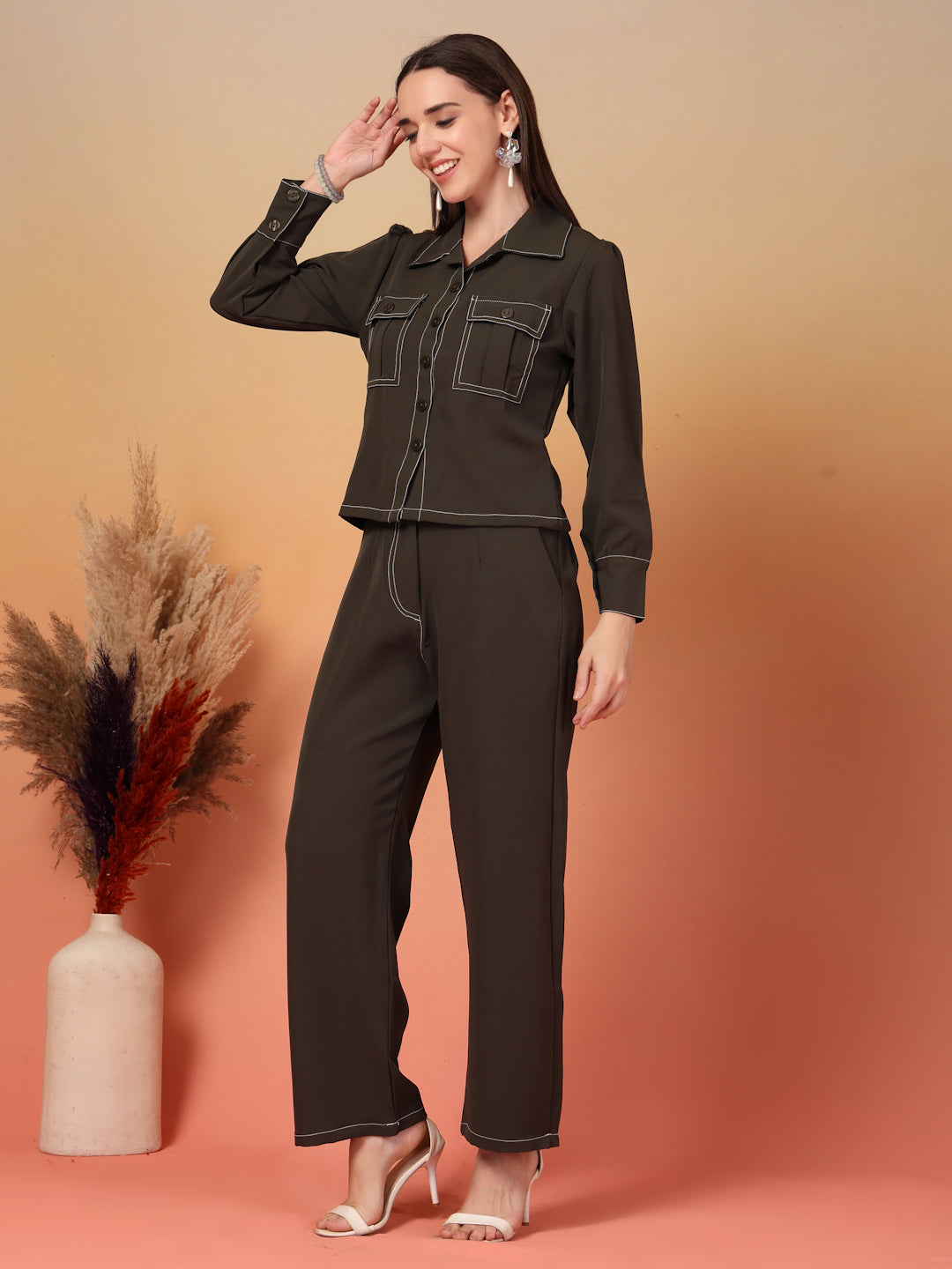 Riviera Tuscan Olive Co-ord Set by Italian Vega