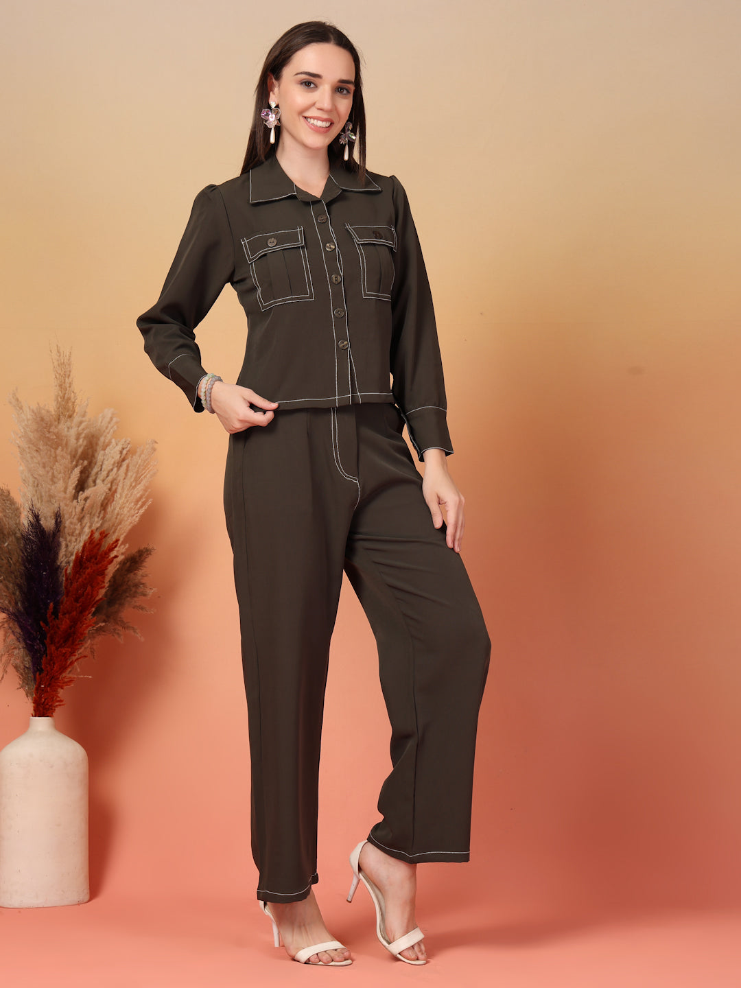 Riviera Tuscan Olive Co-ord Set by Italian Vega