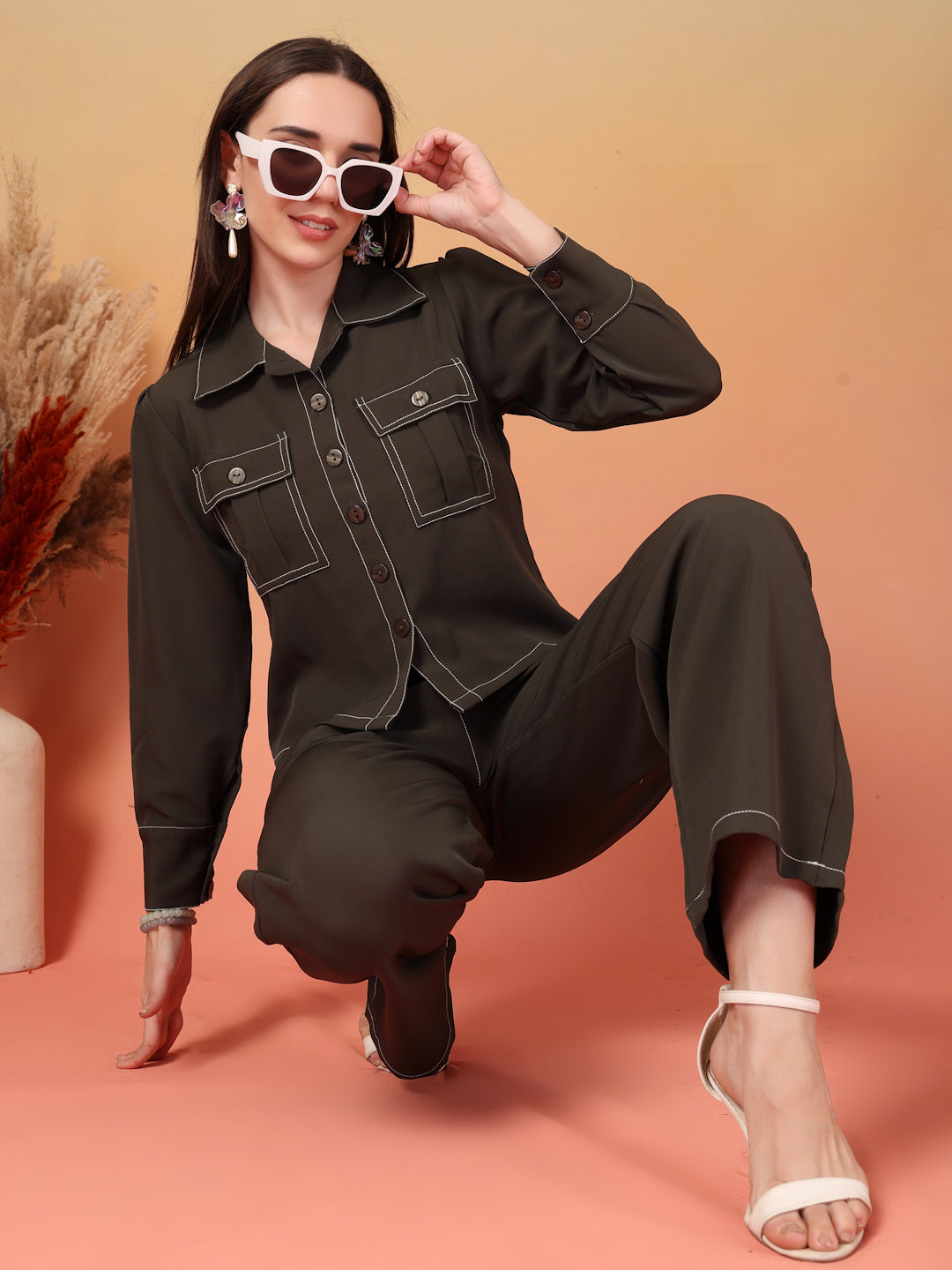 Riviera Tuscan Olive Co-ord Set by Italian Vega