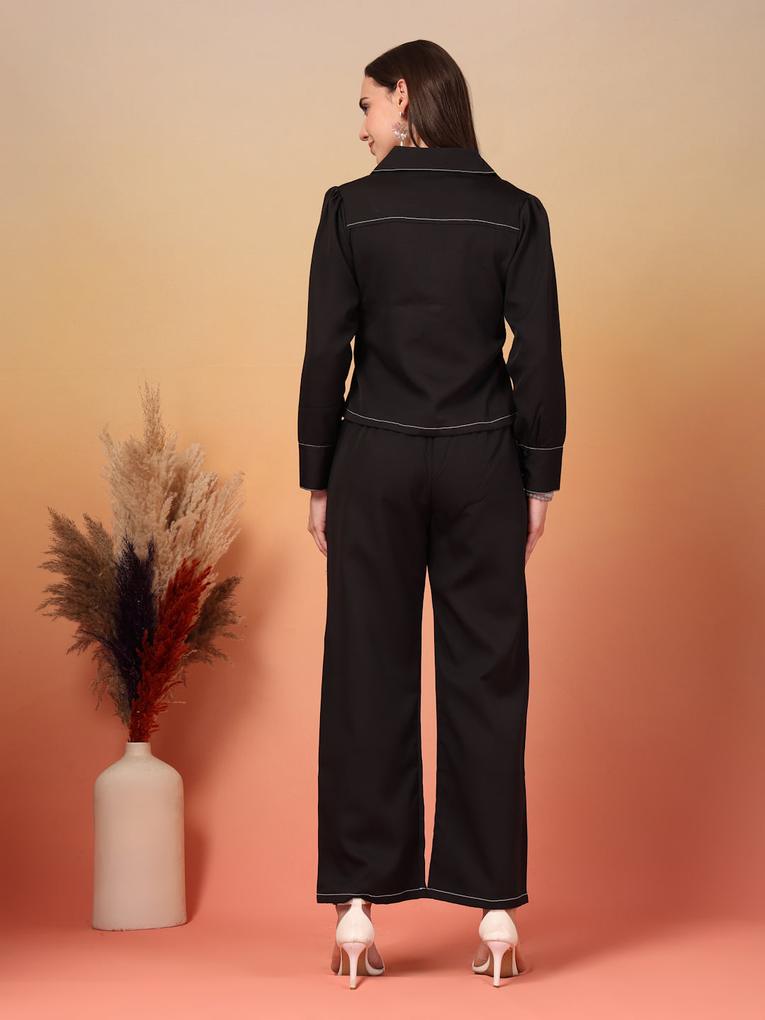 Riviera Caviar Black Co-ord Set by Italian Vega